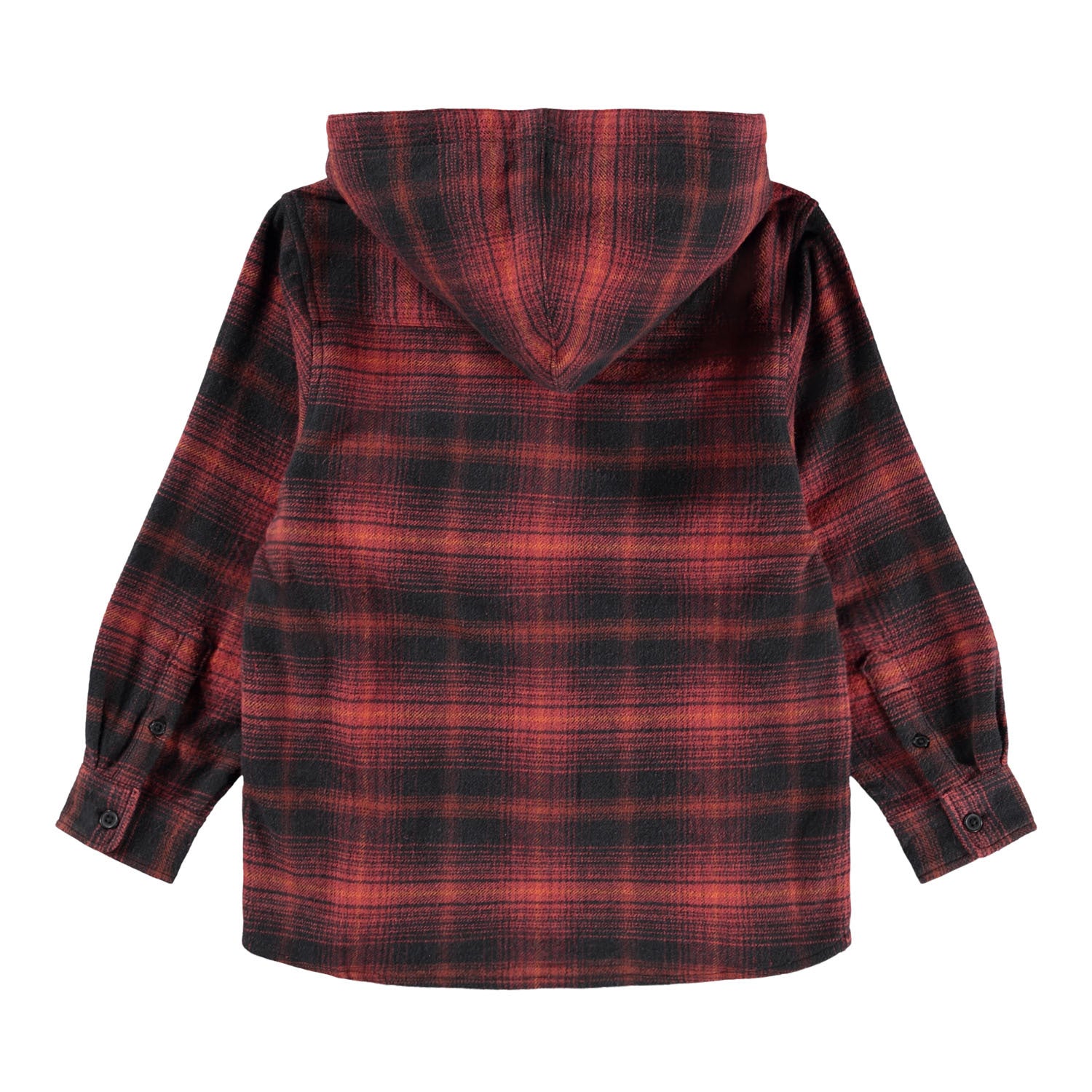 Molo - rizz - checked hooded overshirt - red