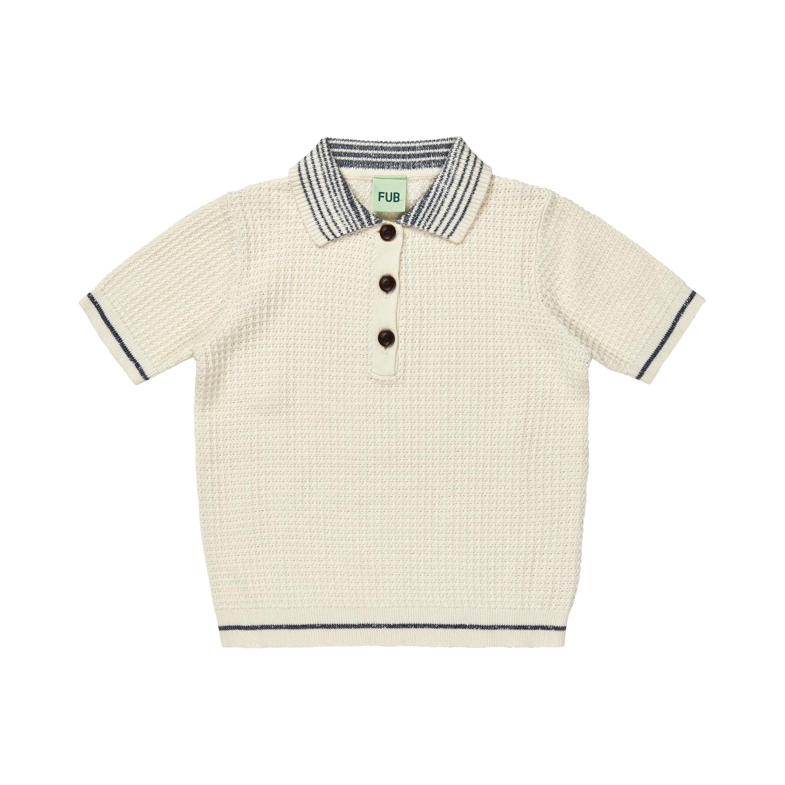 Fub - kids - structured polo - ecru