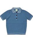 Fub - kids - structured polo - washed indigo