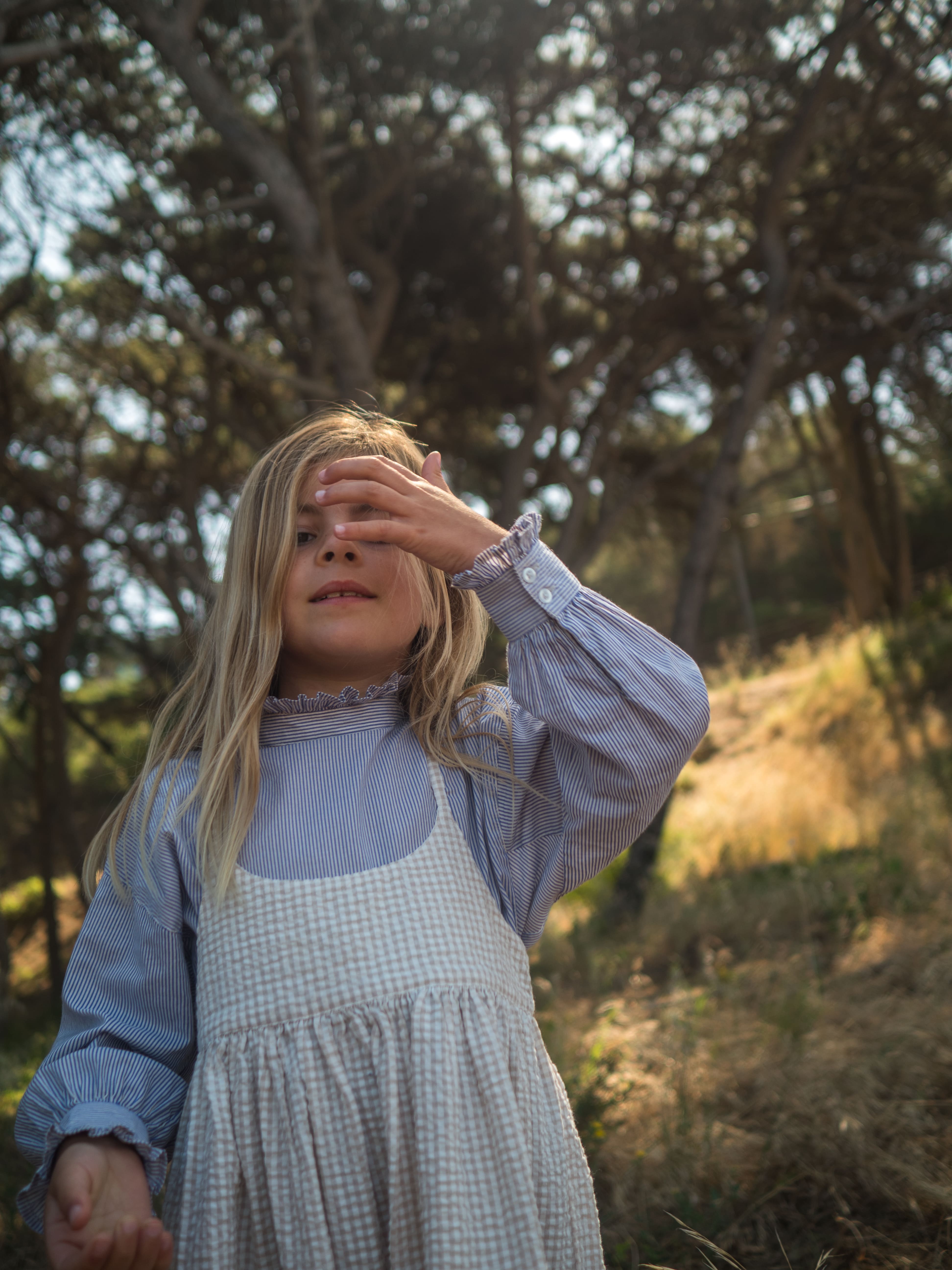 Marmar - divo - cotton dress - grey sand gingham