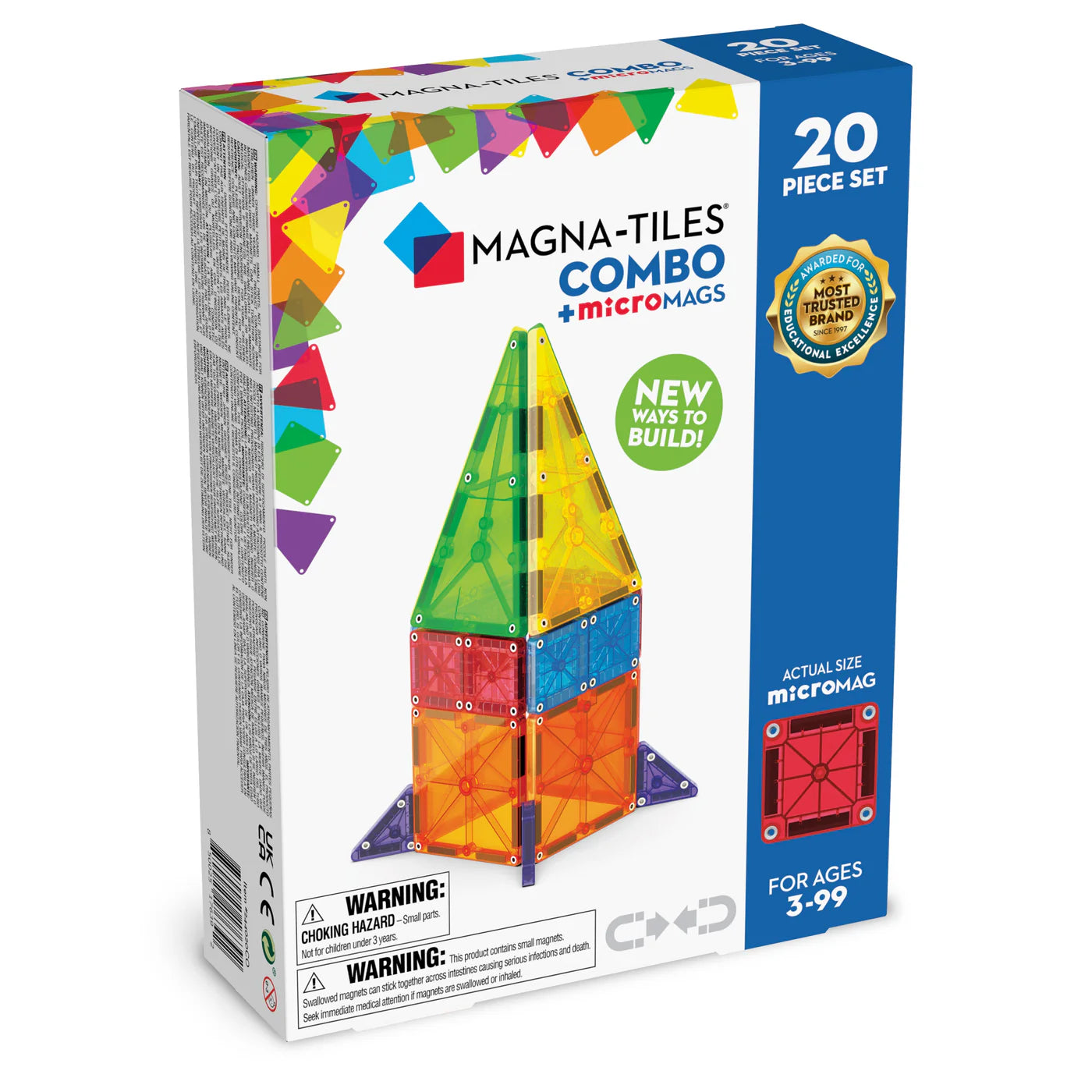 Magna Tiles - combo + micro mags - 20 pcs