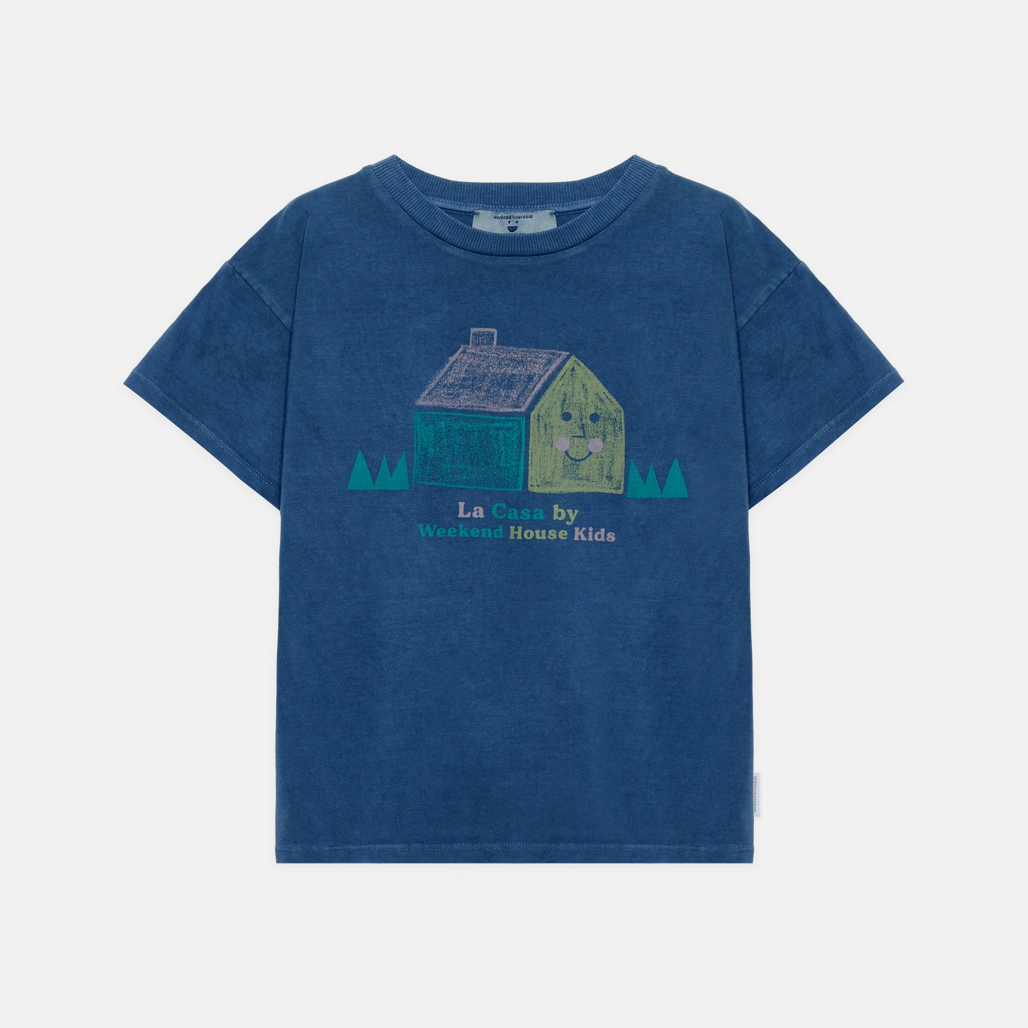 Weekend house kids - the house t-shirt - vintage blue