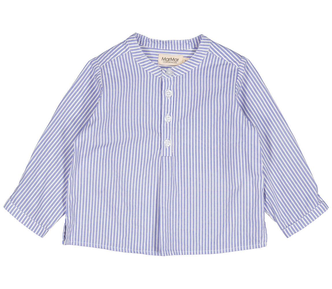 Marmar - Totoro - poplin baby shirt - bolich blue stripes