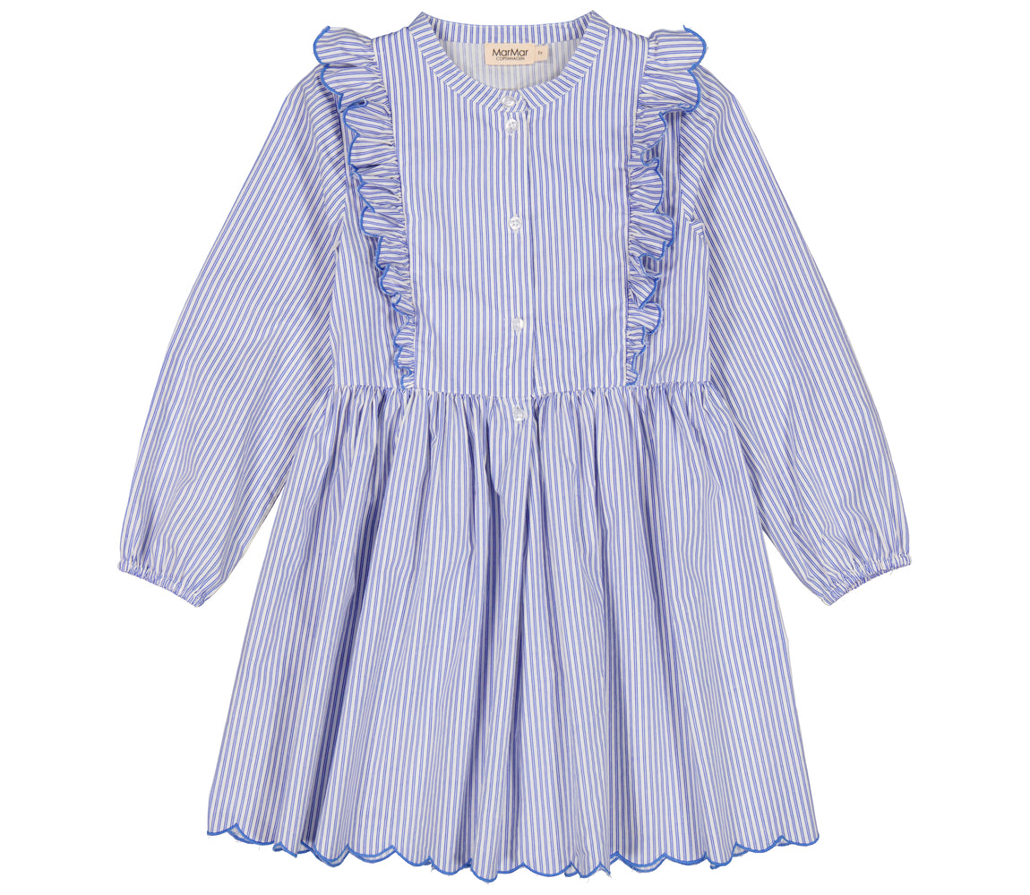 Marmar - deidra - kids poplin dress - bolich blue stripes