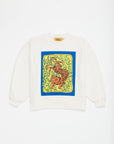 Maison Mangostan - tiger sweatshirt - cloudy white