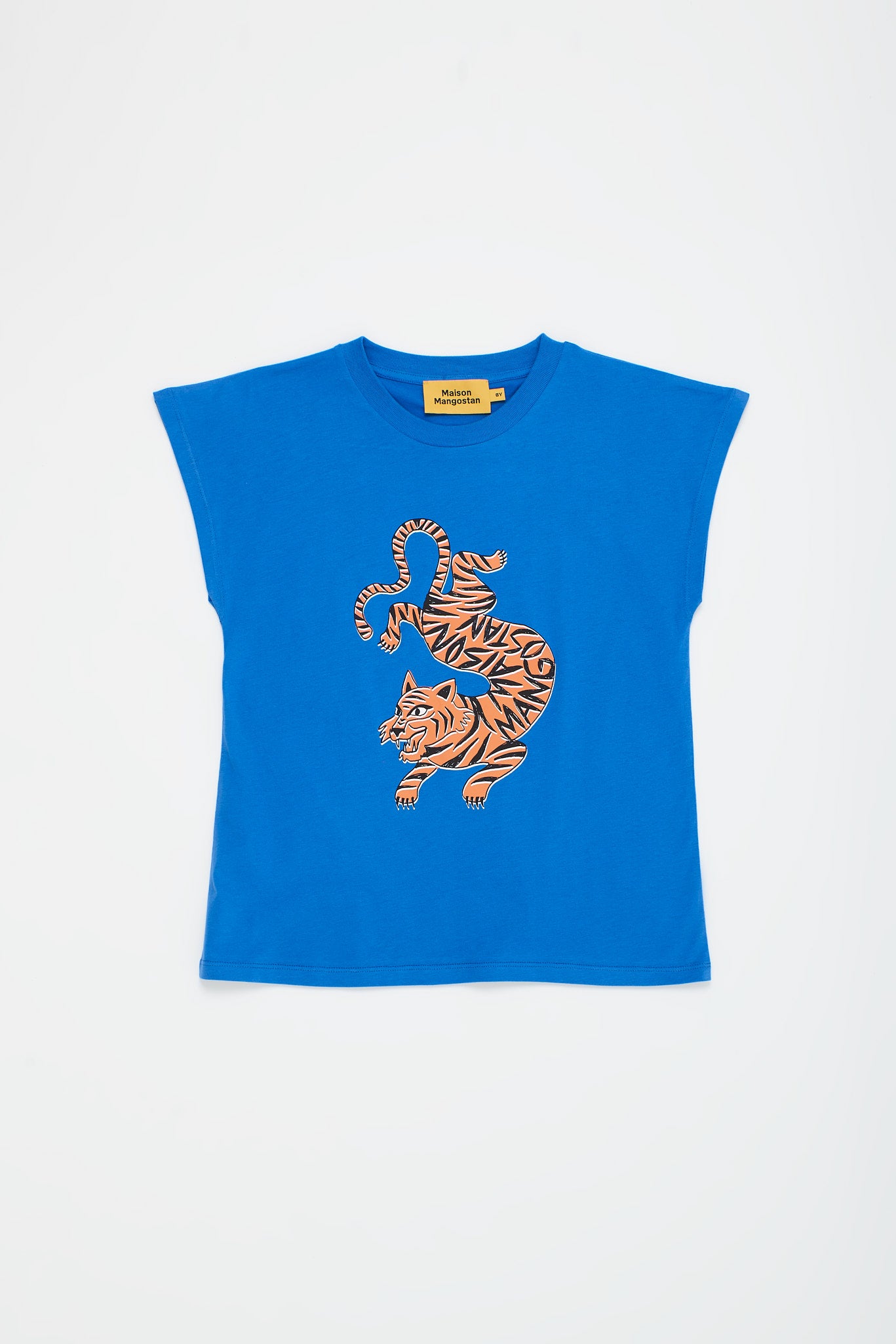 Maison Mangostan - tiger t-shirt - blue