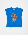 Maison Mangostan - tiger t-shirt - blue