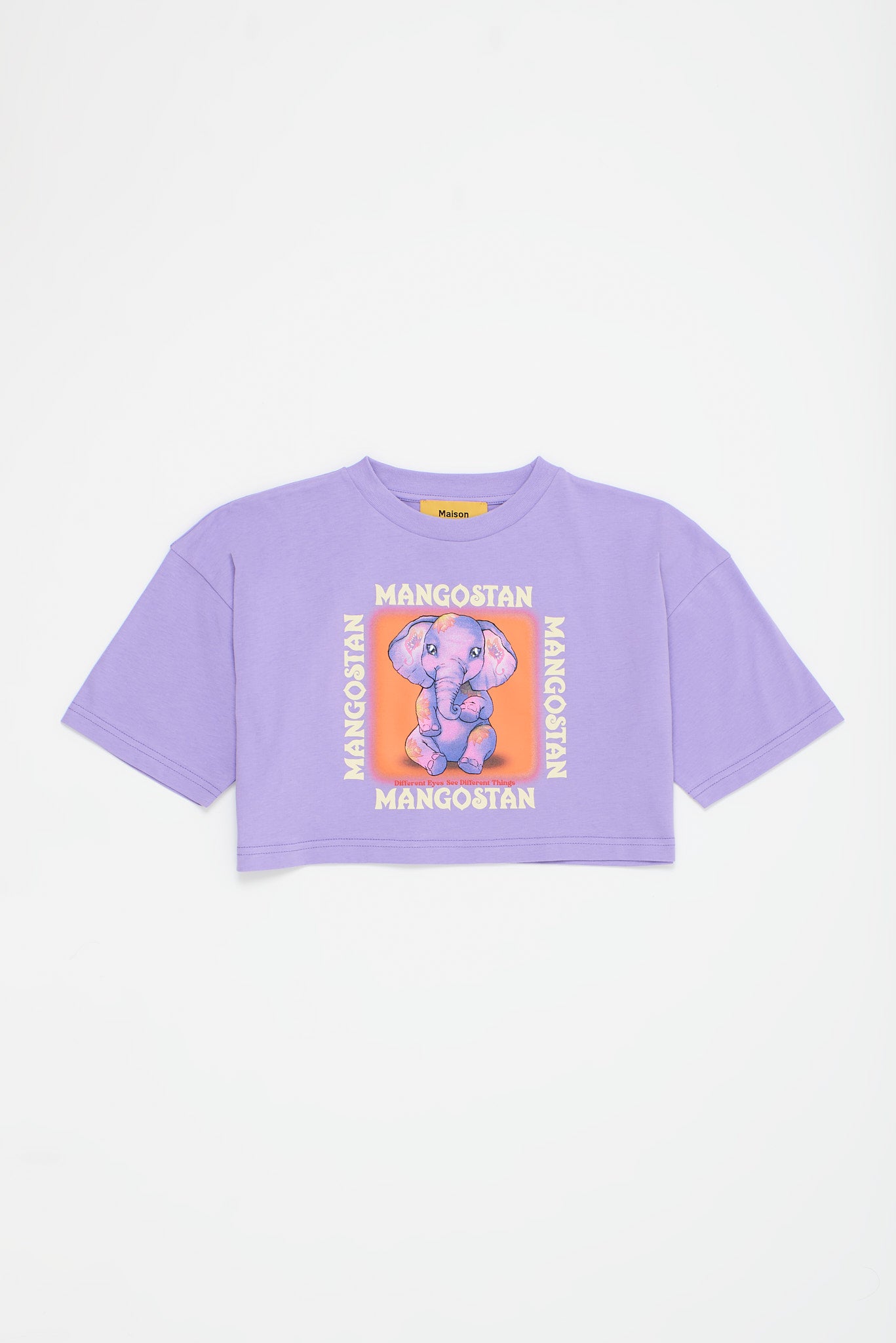 Maison Mangostan - sweet elephant crop tee - lilac