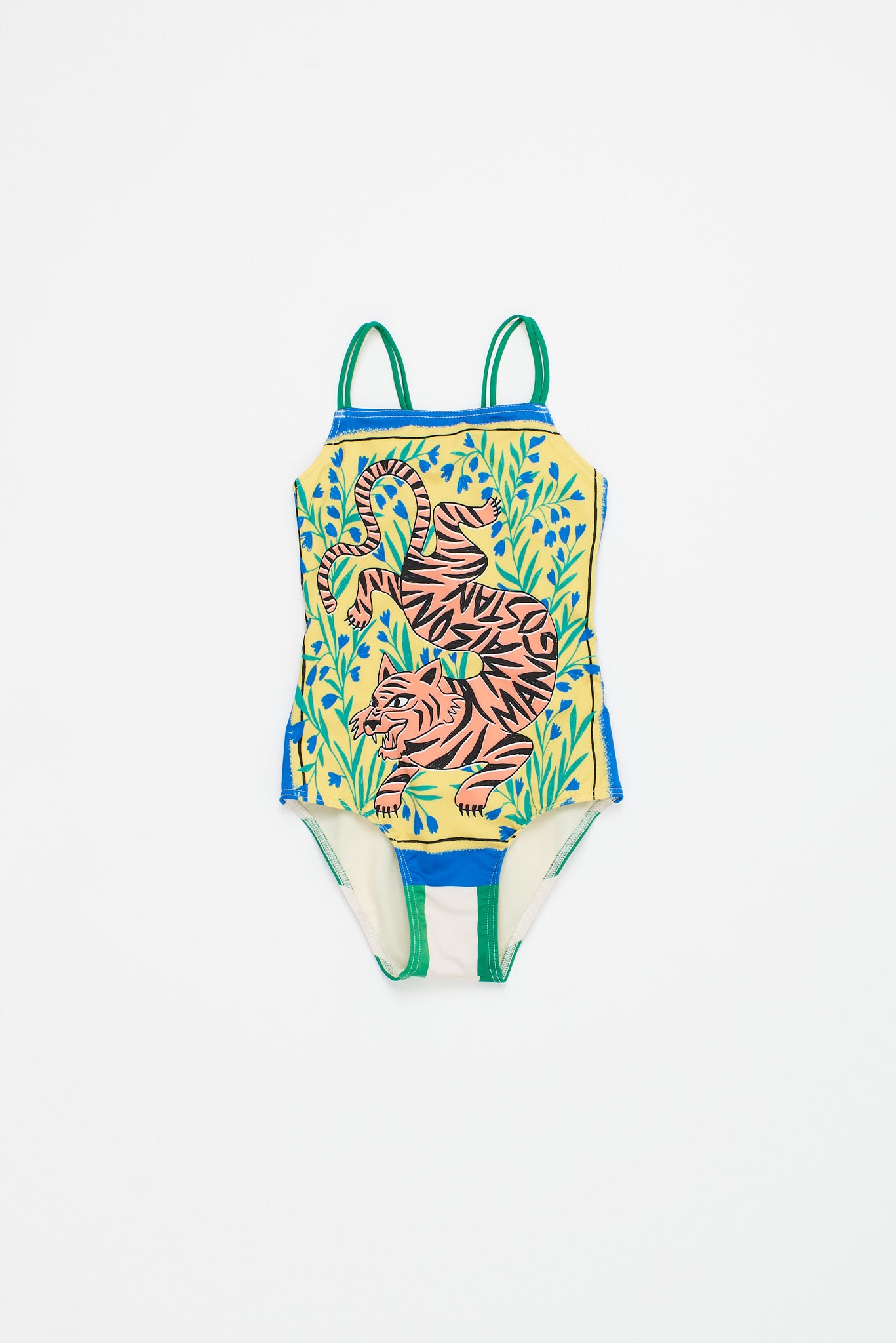 Maison Mangostan - tiger swimsuit - green