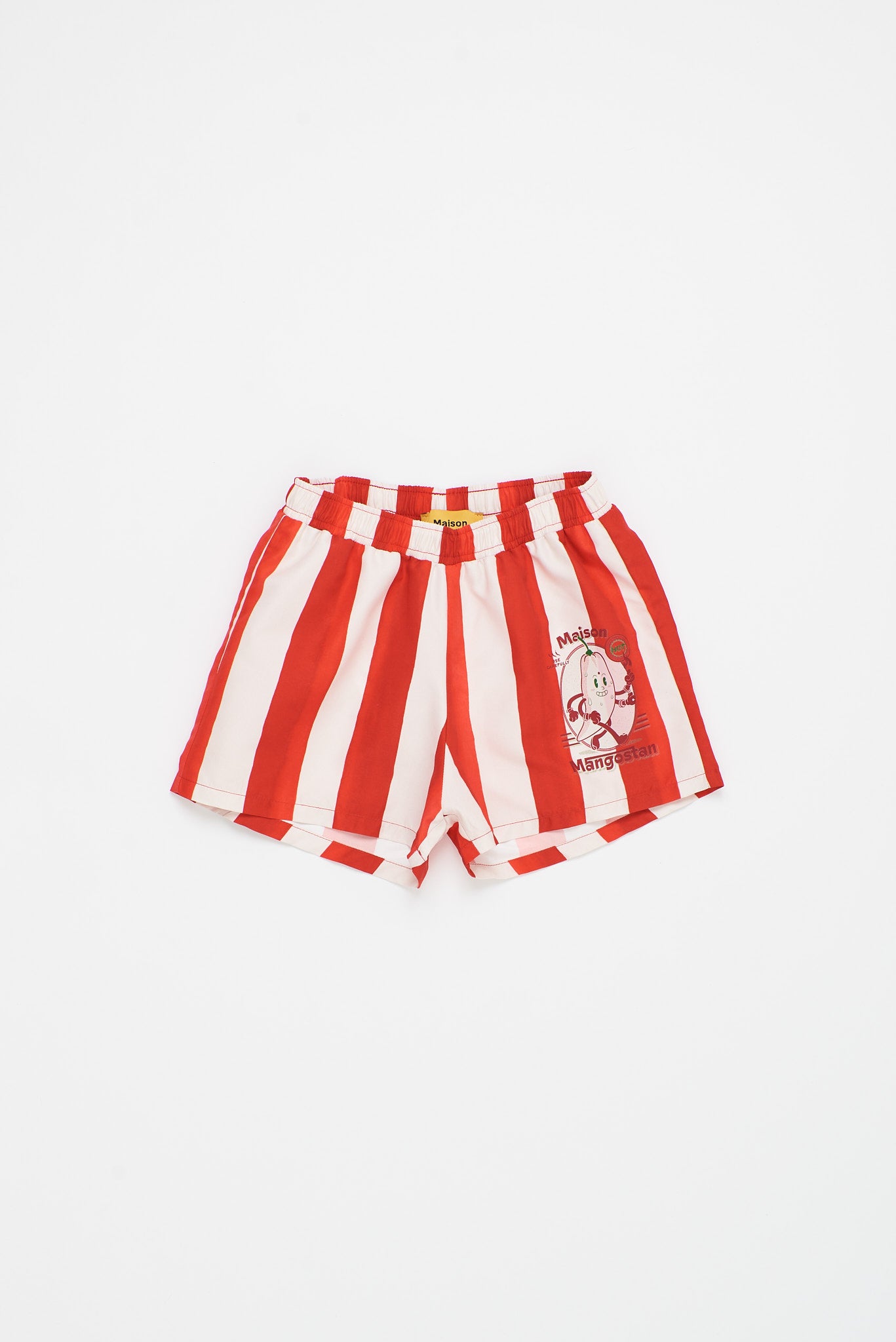 Maison Mangostan - hot swimshorts - white/red