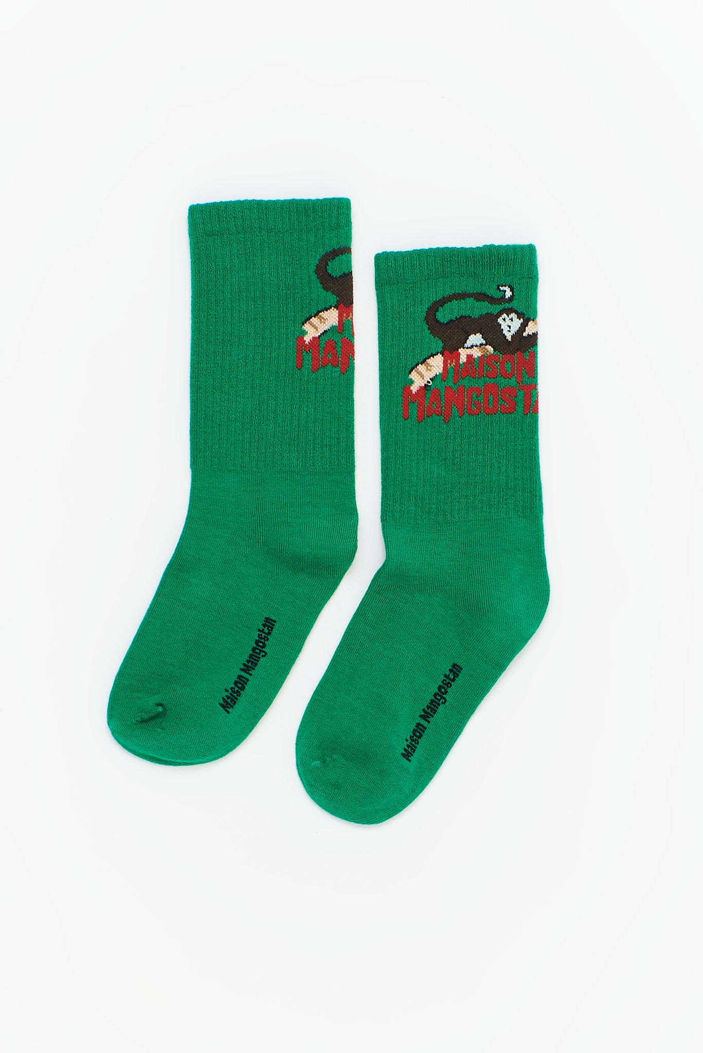 Maison Mangostan -  monkey socks - green