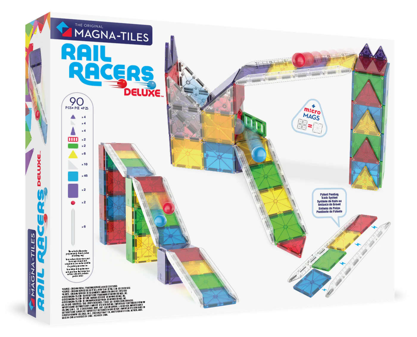 Magna Tiles - rail racers deluxe - 90 pcs