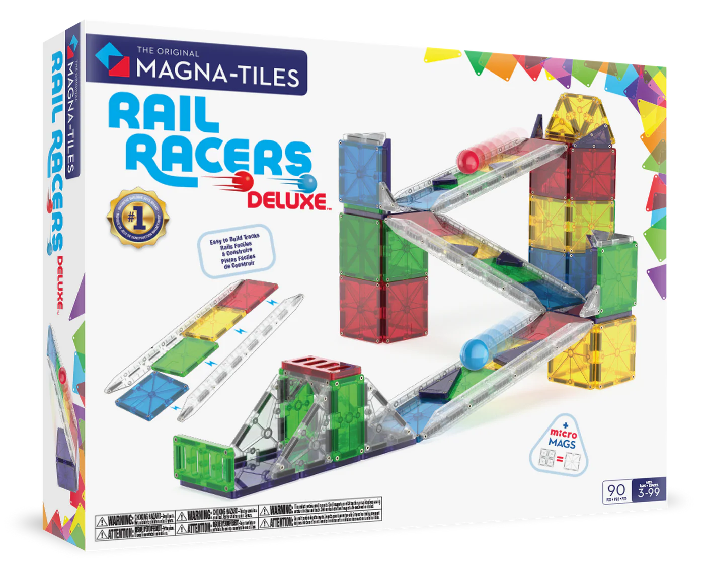 Magna Tiles - rail racers deluxe - 90 pcs