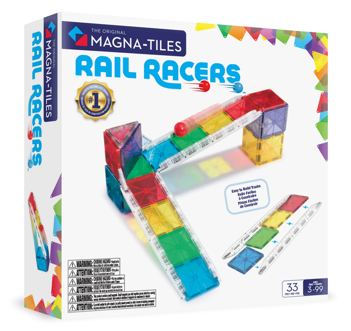 Magna Tiles - rail racers - 33 pcs