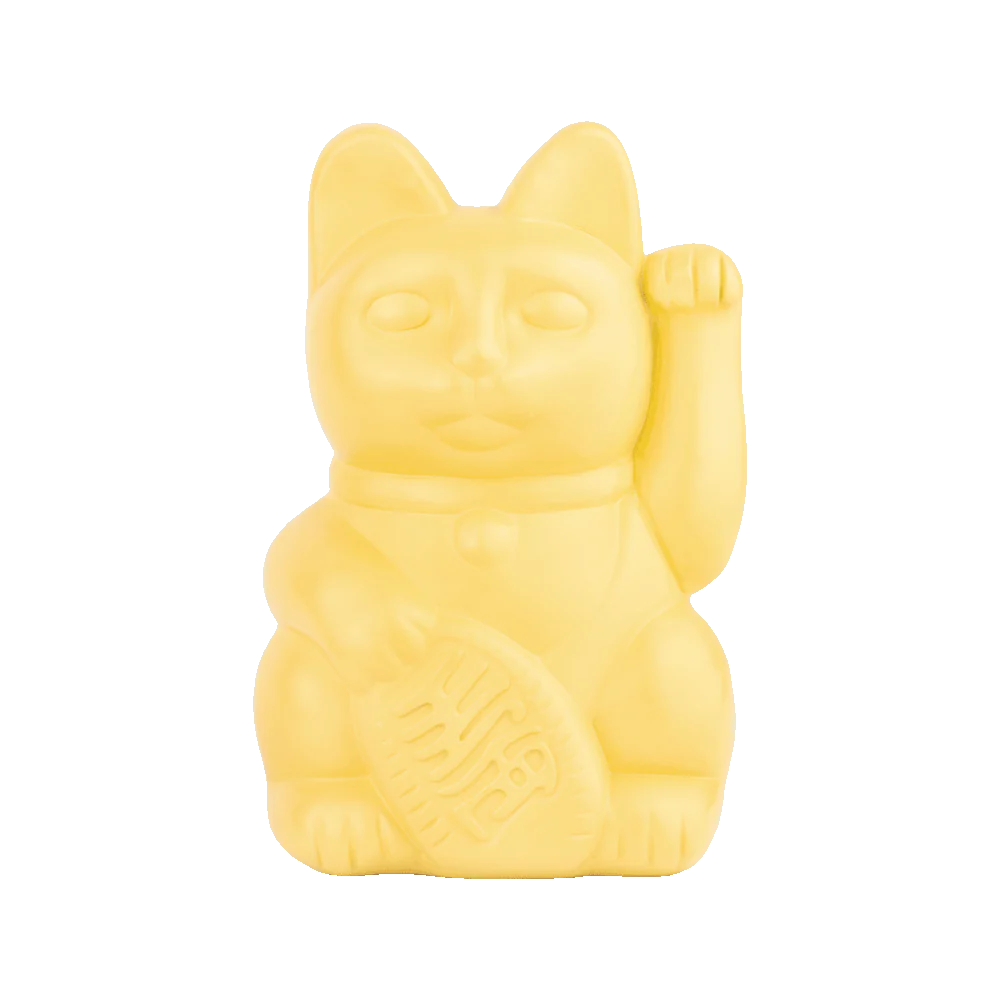 Lucky cat - money box - light yellow