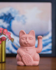 Lucky cat - romance waving cat - pink