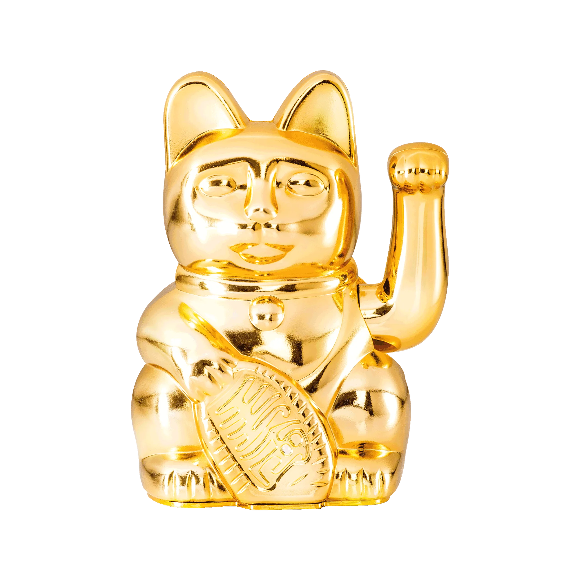 Lucky cat - waving cat - shiny gold