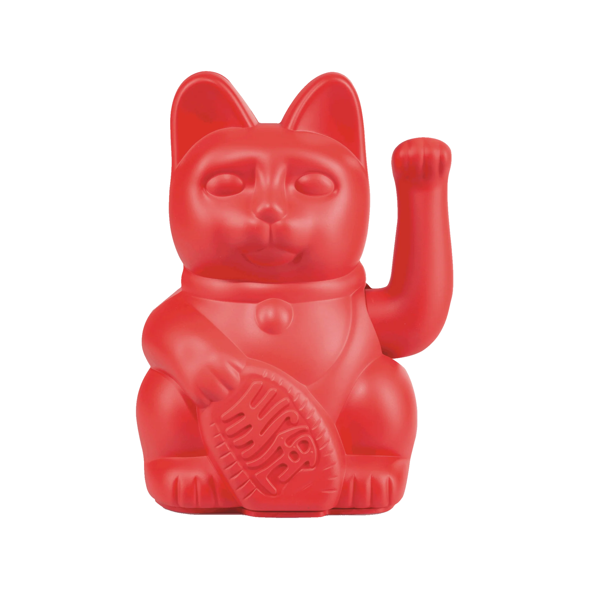 Lucky cat - courage waving cat - red