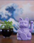 Lucky cat - optimism waving cat - lilac