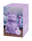 Lucky cat - optimism waving cat - lilac