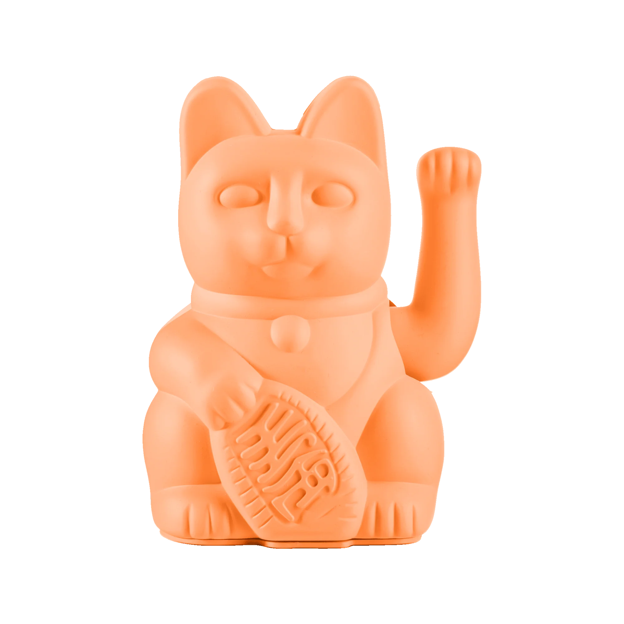 Lucky cat - hope waving cat - peach