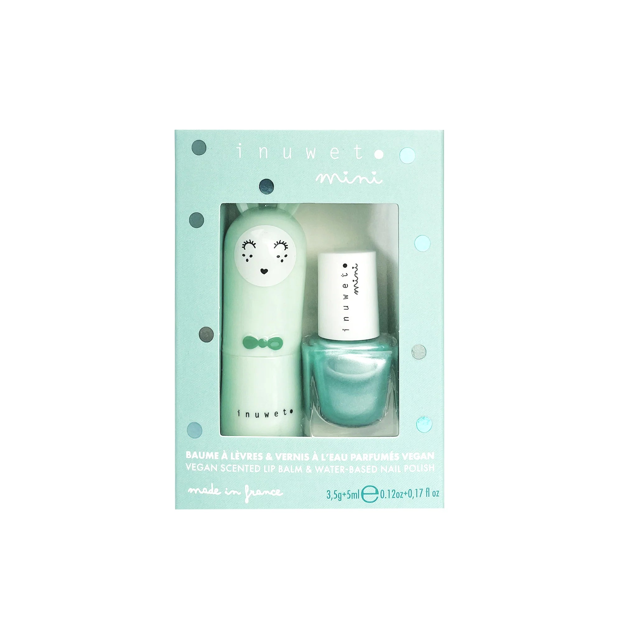 Inuwet - duo lipbalm &amp; nail polish set - turquoise