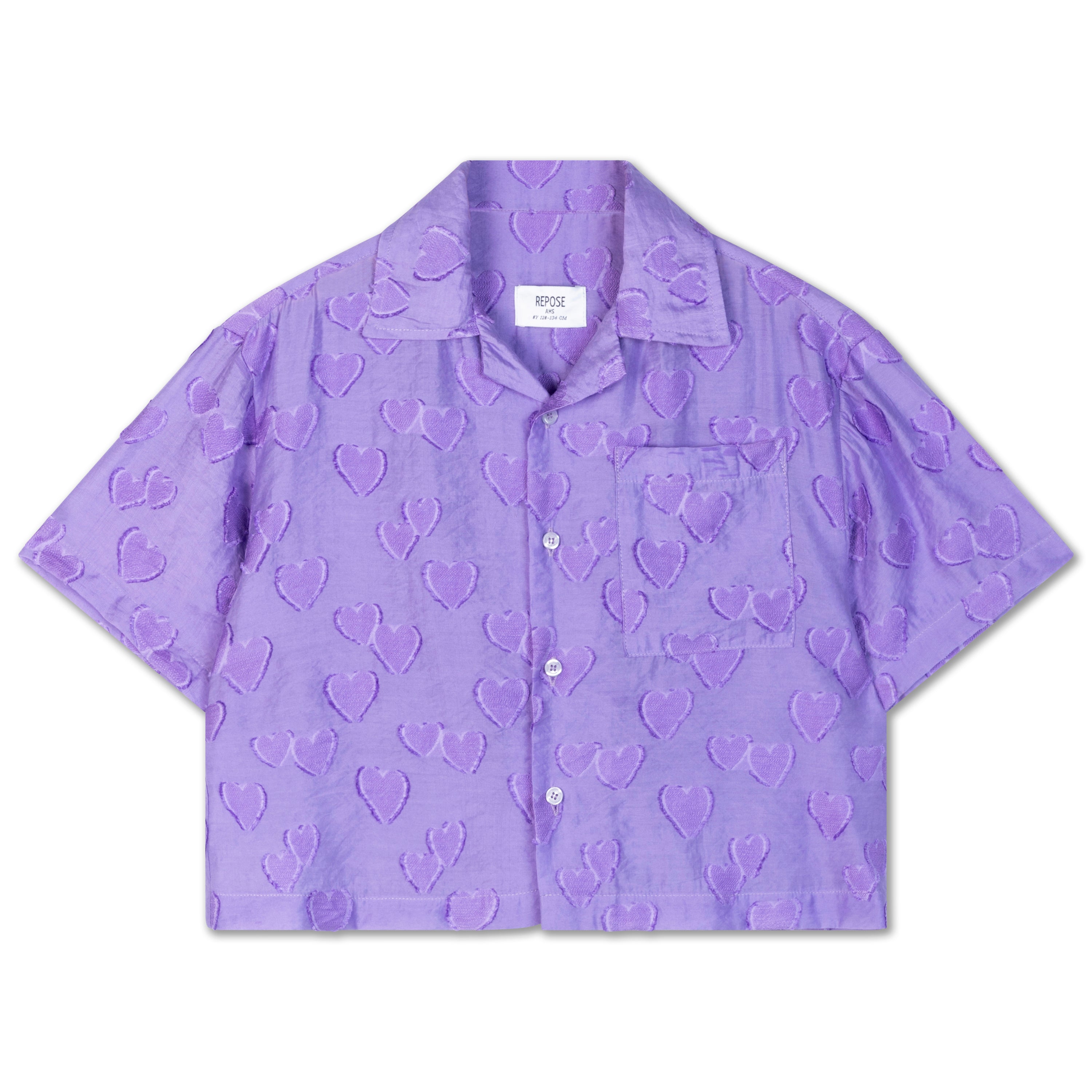 Repose Ams - cropped shirt - purple hearts