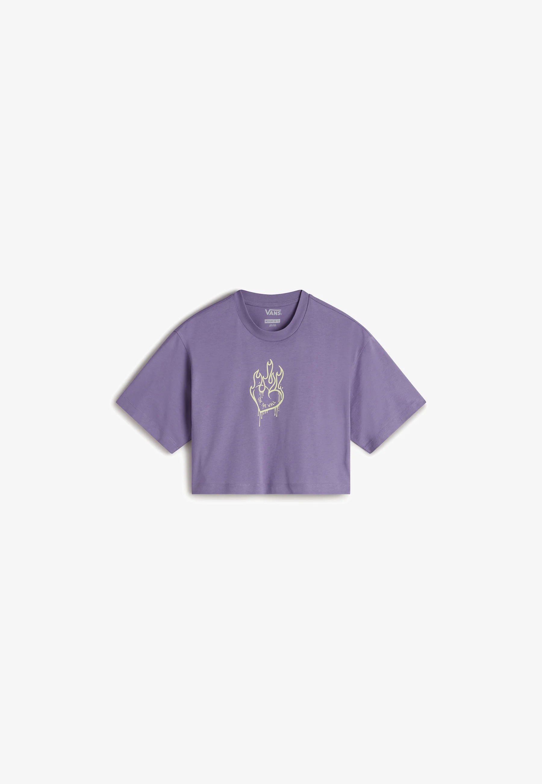 Vans - fire in your heart crop tee - purple