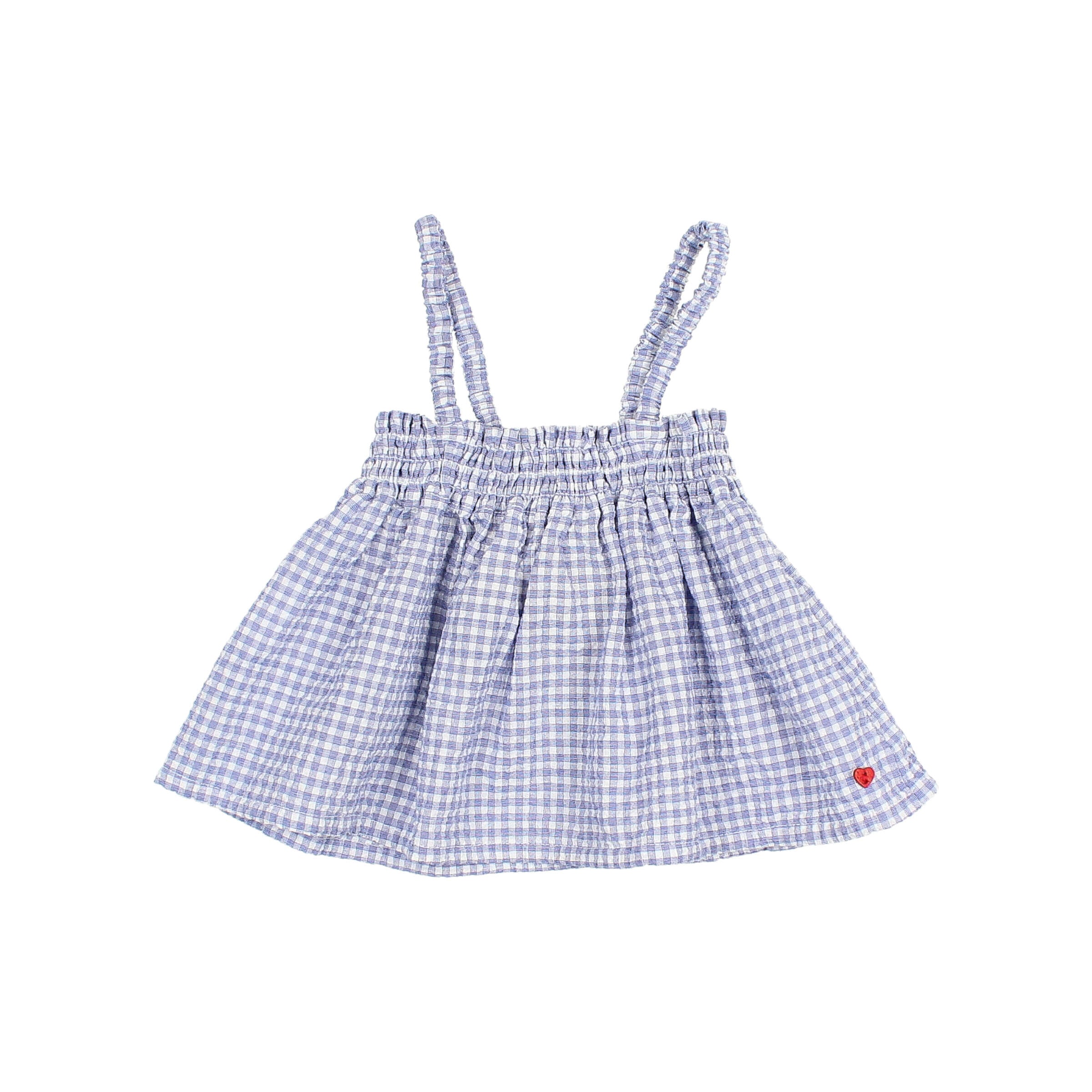 Buho - bb - gingham top - royal blue