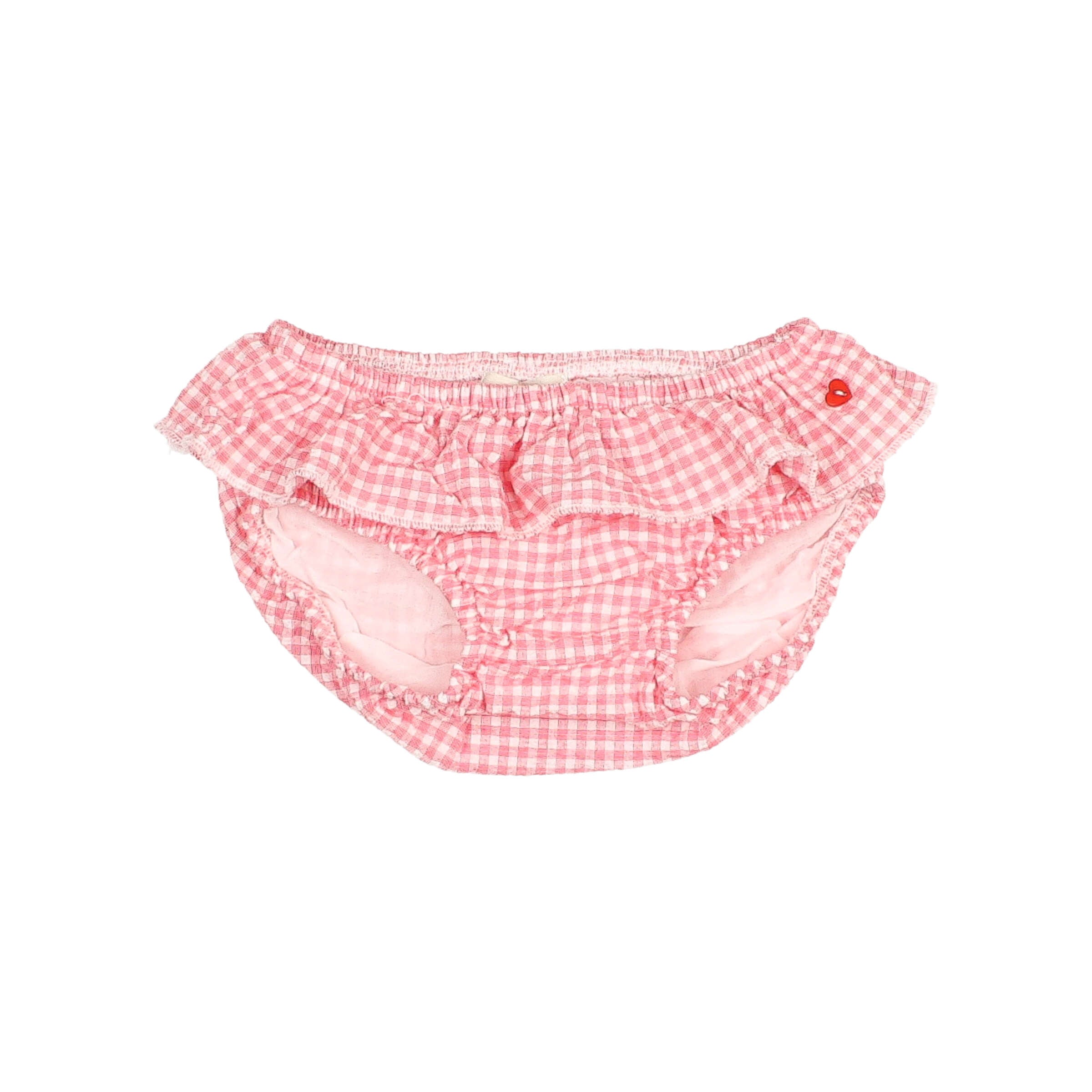 Buho - bb - gingham culotte - coral red