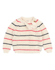 Buho - bb - marine jumper - stripes ivory