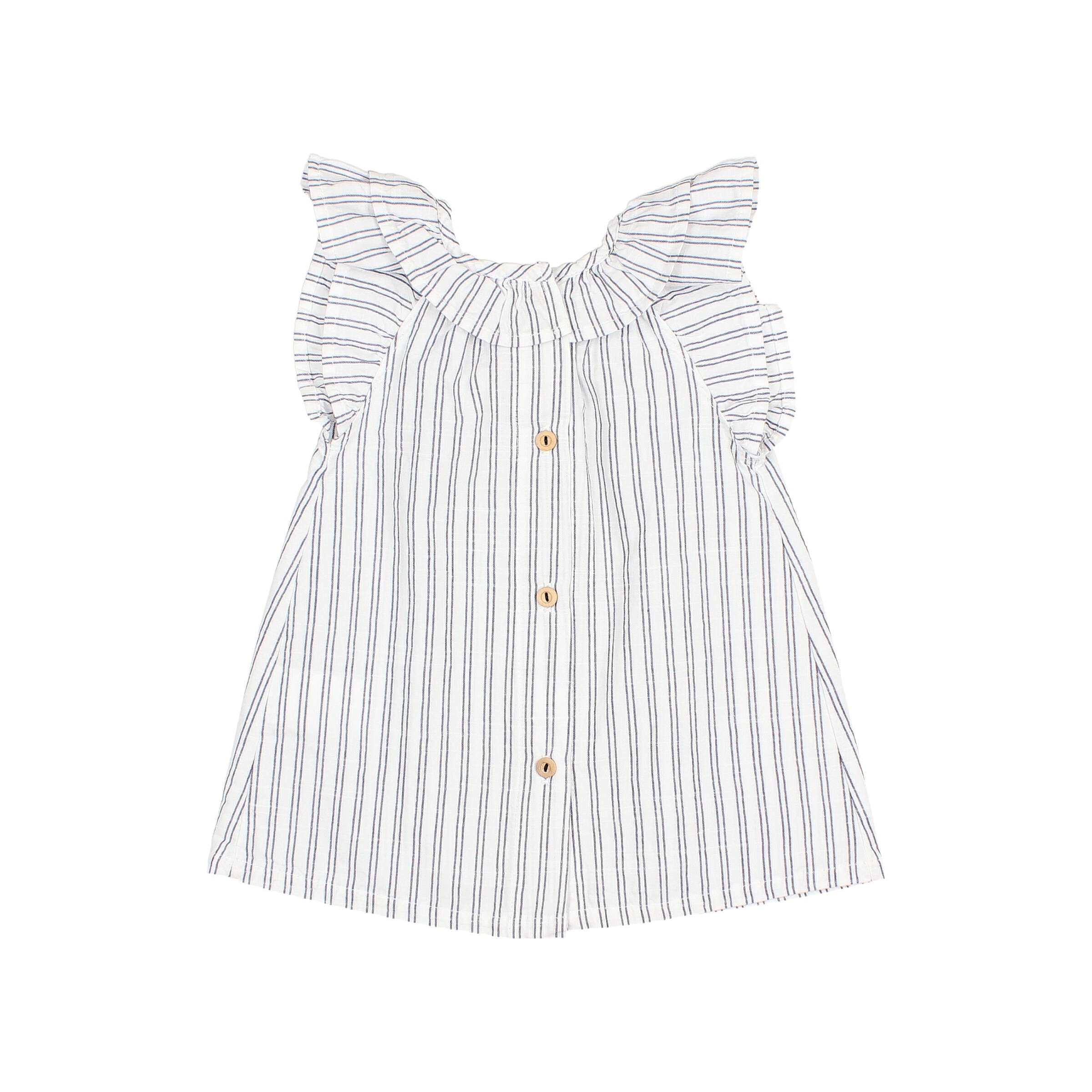 Buho - bb - embroidery stripes dress - white