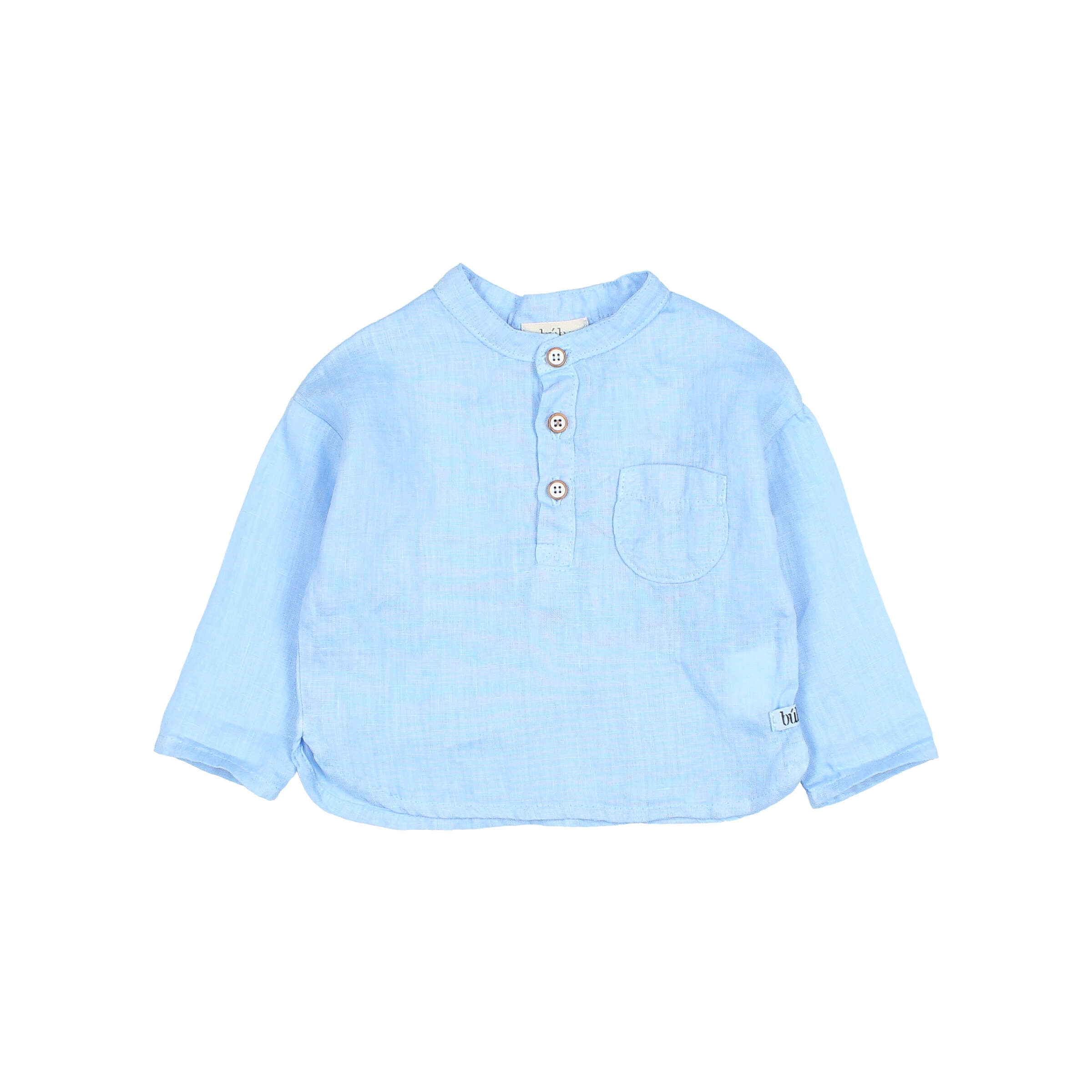 Buho - bb - linen kurta shirt - provence blue