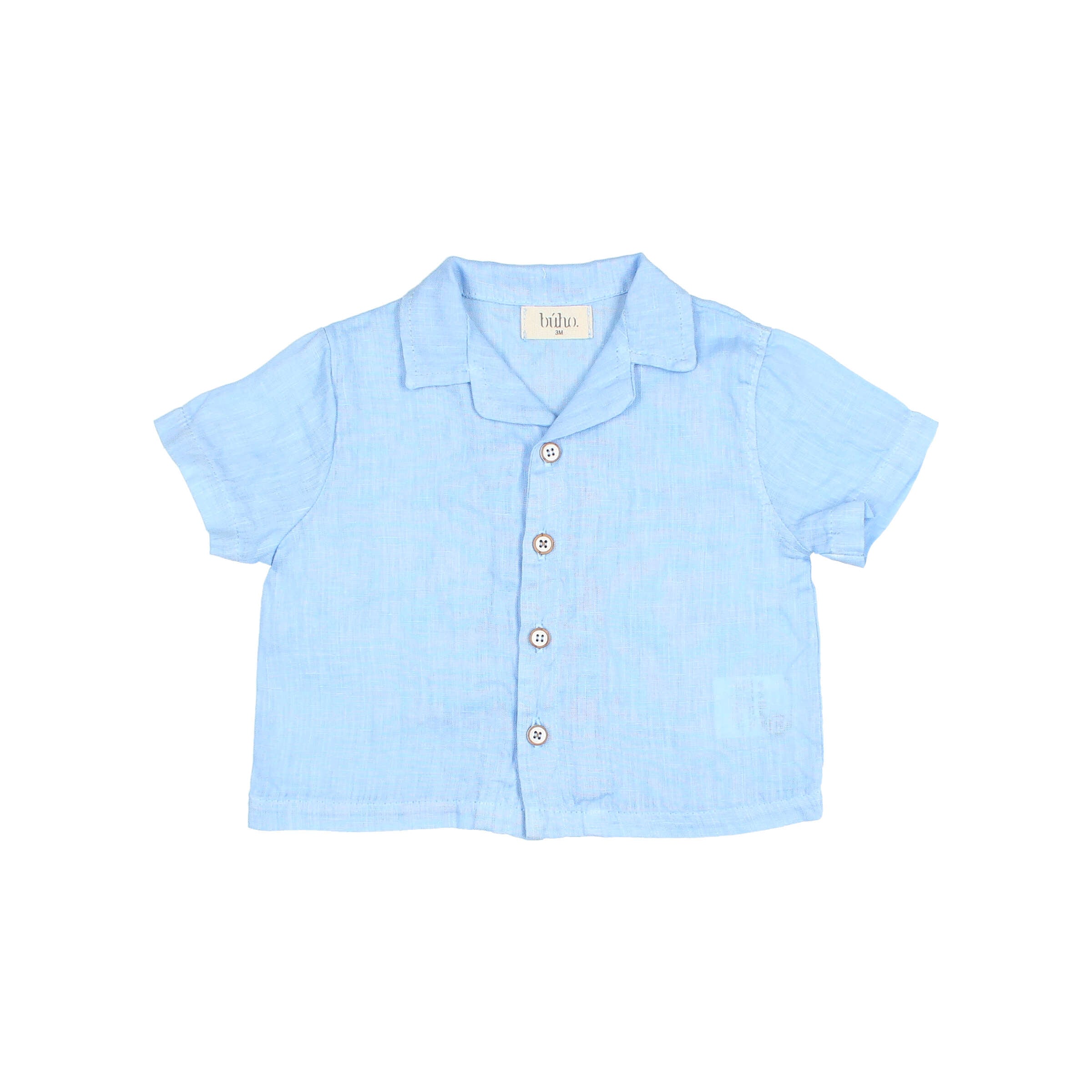 Buho - bb - linen shirt - provence blue