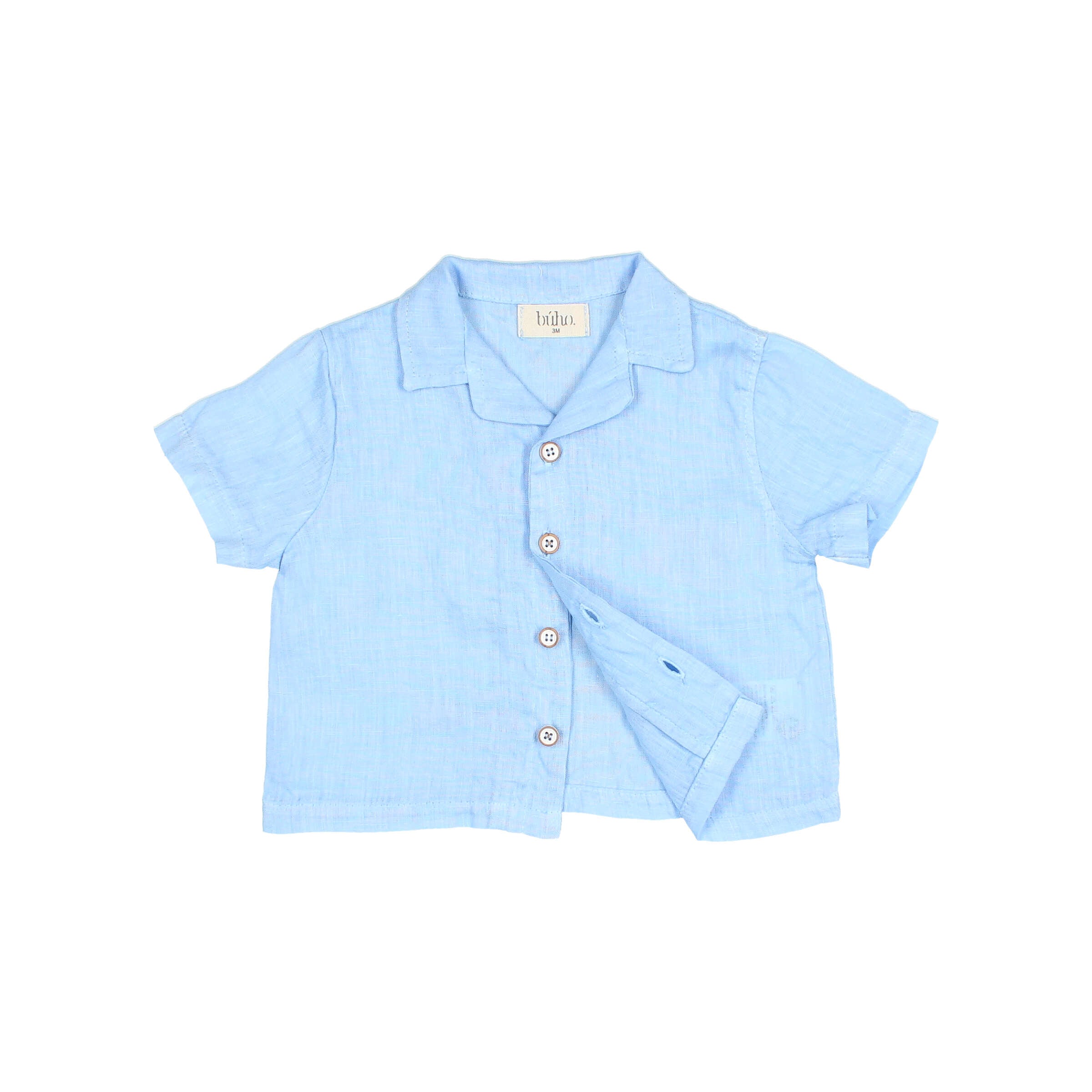 Buho - bb - linen shirt - provence blue