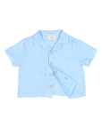 Buho - bb - linen shirt - provence blue