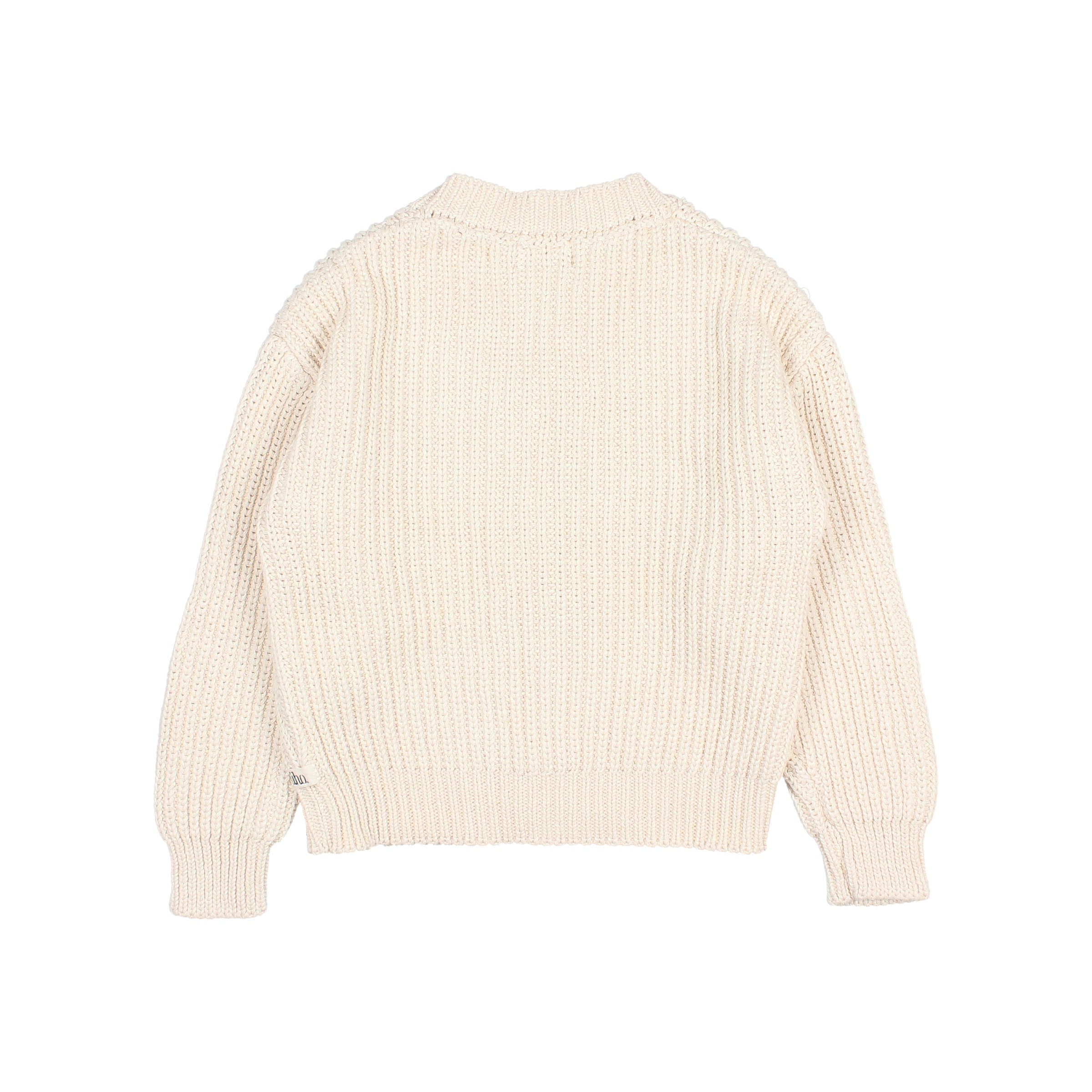 Buho - kids - cotton knit cardigan - ecru