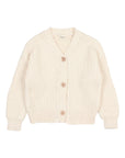 Buho - kids - cotton knit cardigan - ecru