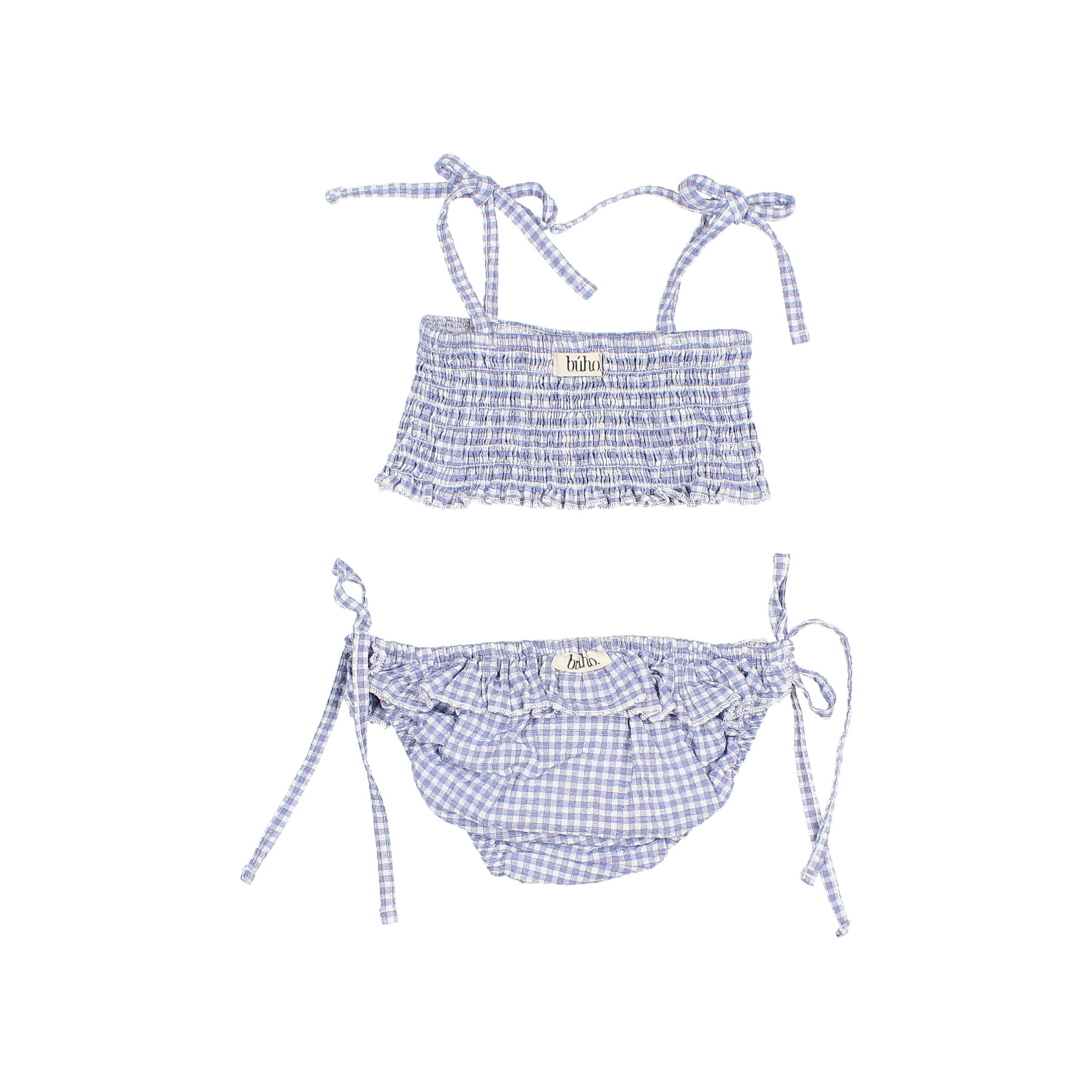 Buho - kids - gingham bikini - royal blue