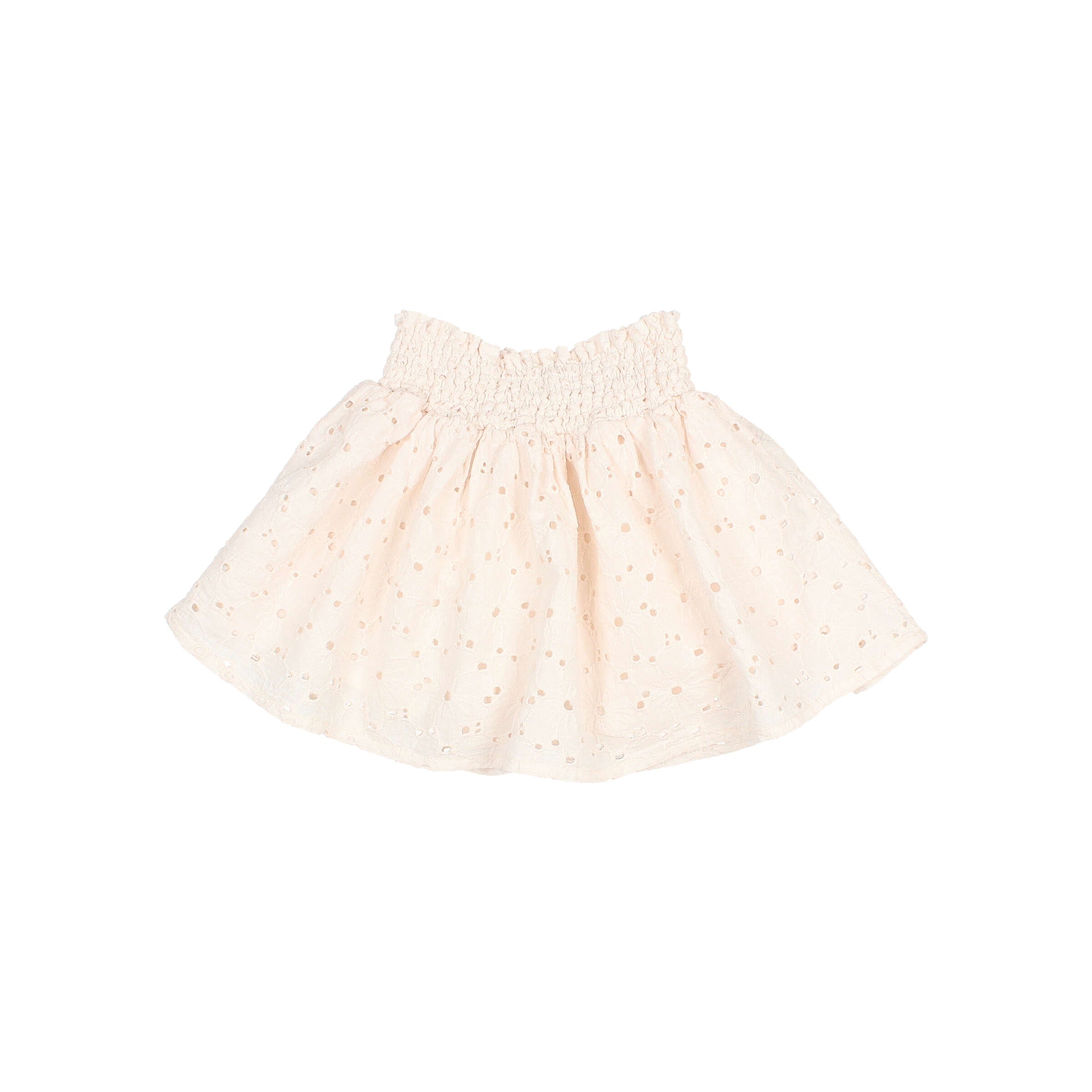 Buho - kids - embroidery skirt - ivory