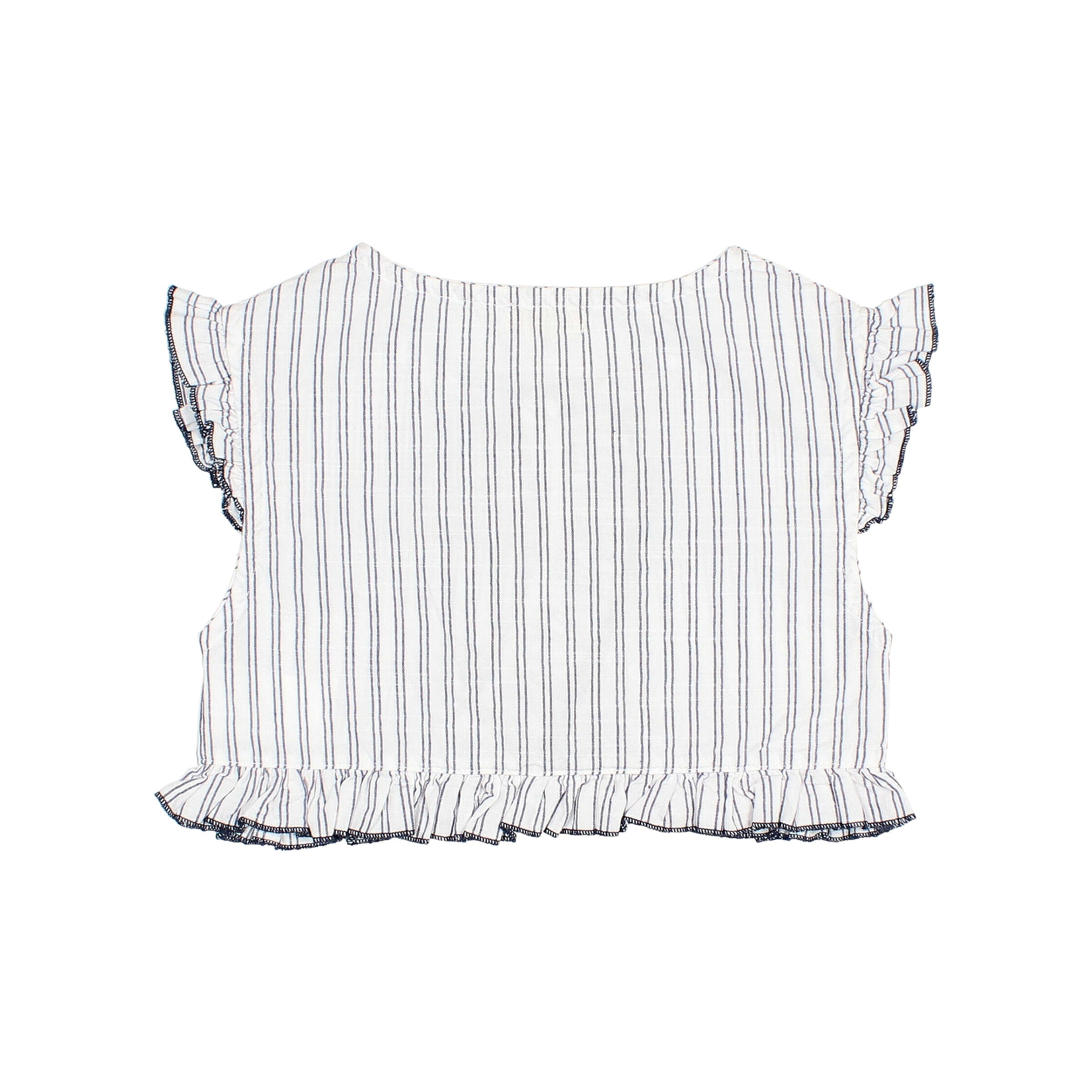 Buho - kids - stripes waistcoat - white