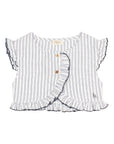 Buho - kids - stripes waistcoat - white