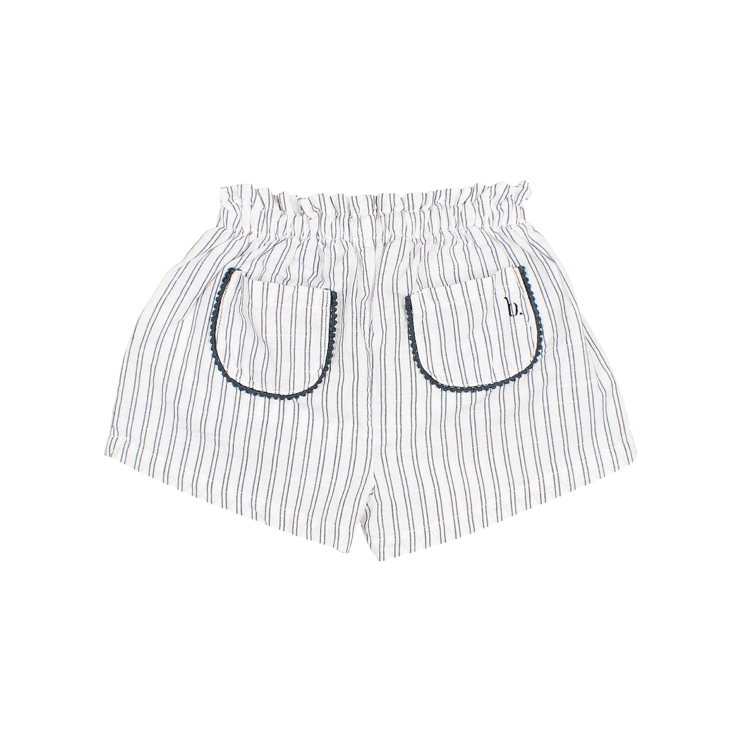 Buho - kids - stripes shorts - white