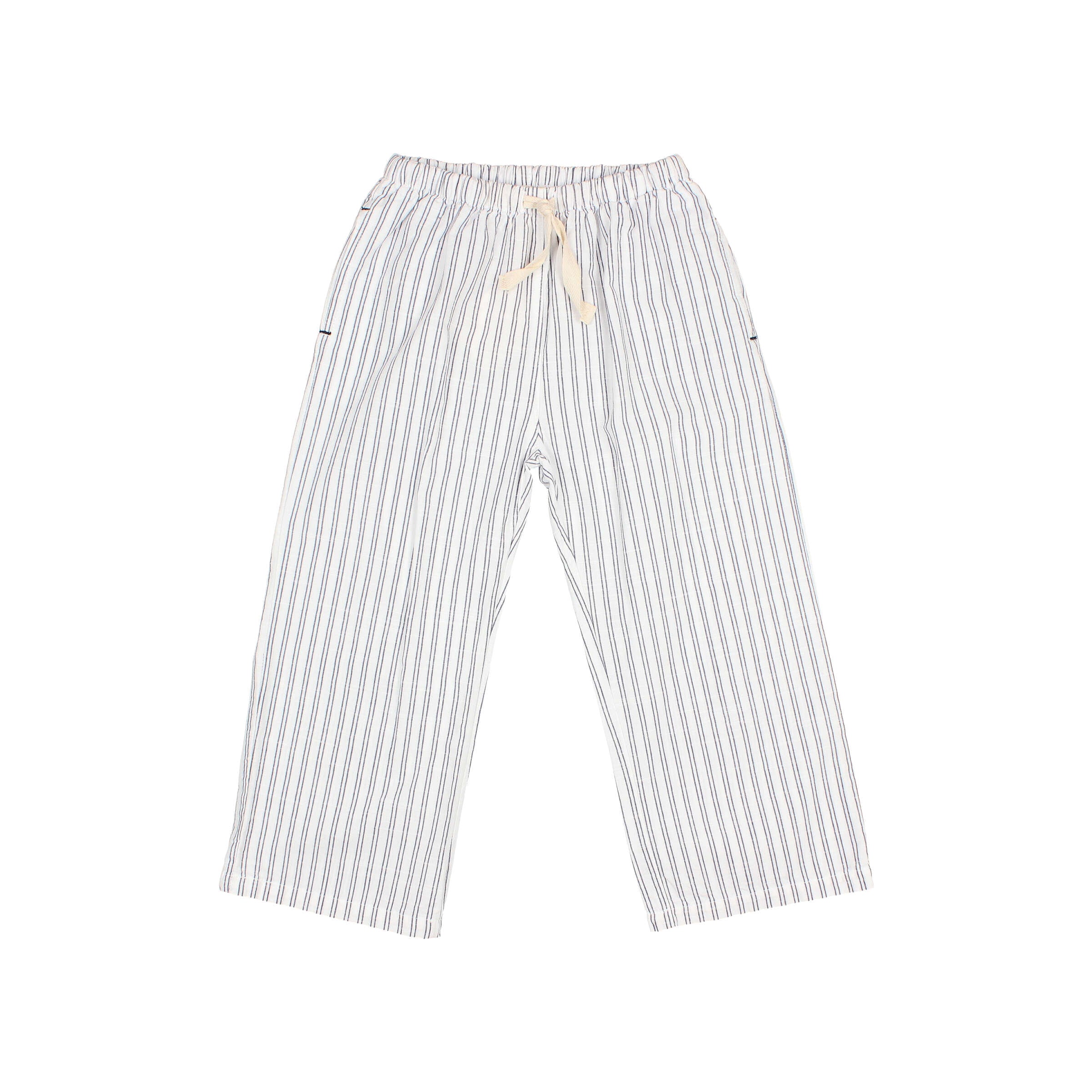 Buho - kids - stripes pants - white