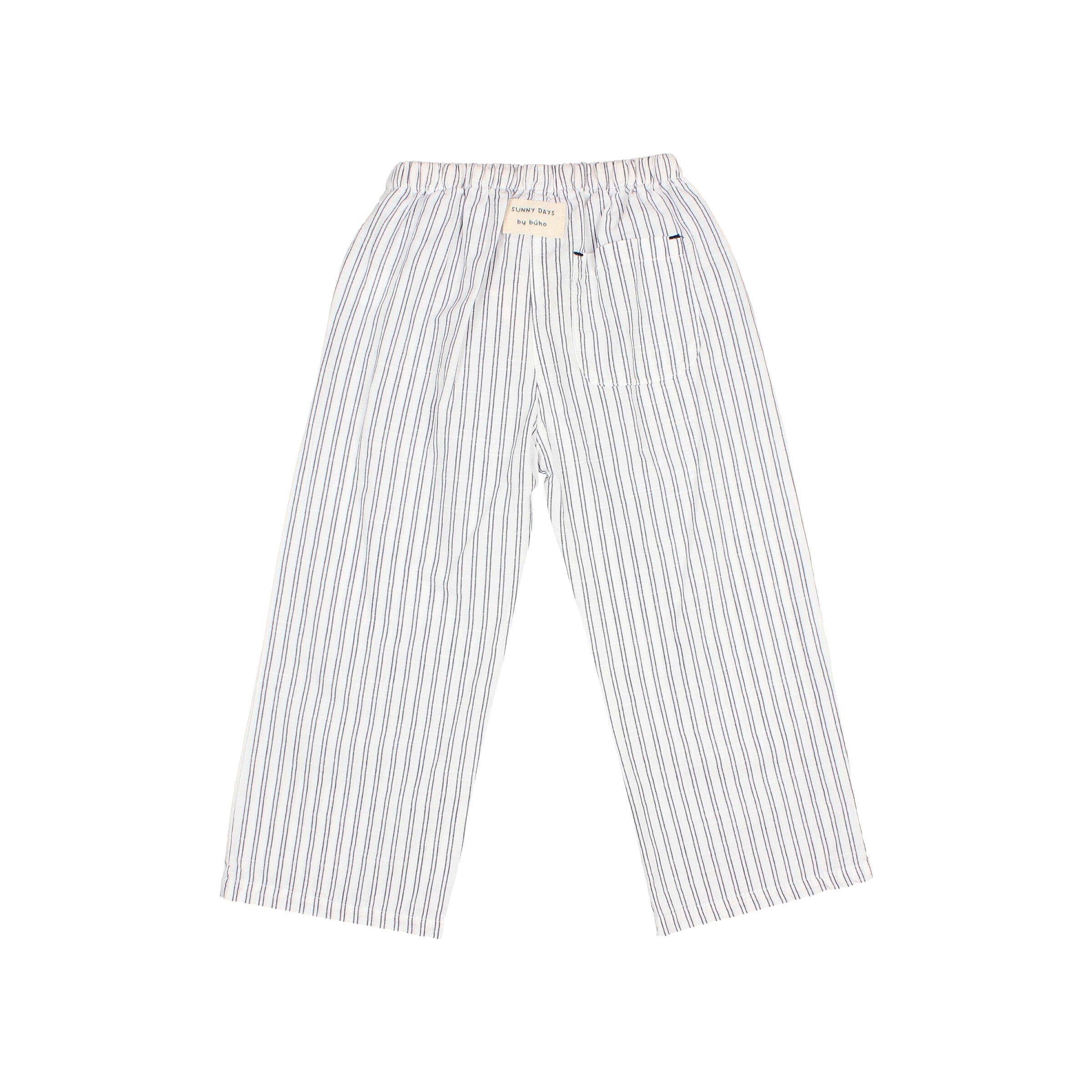 Buho - kids - stripes pants - white