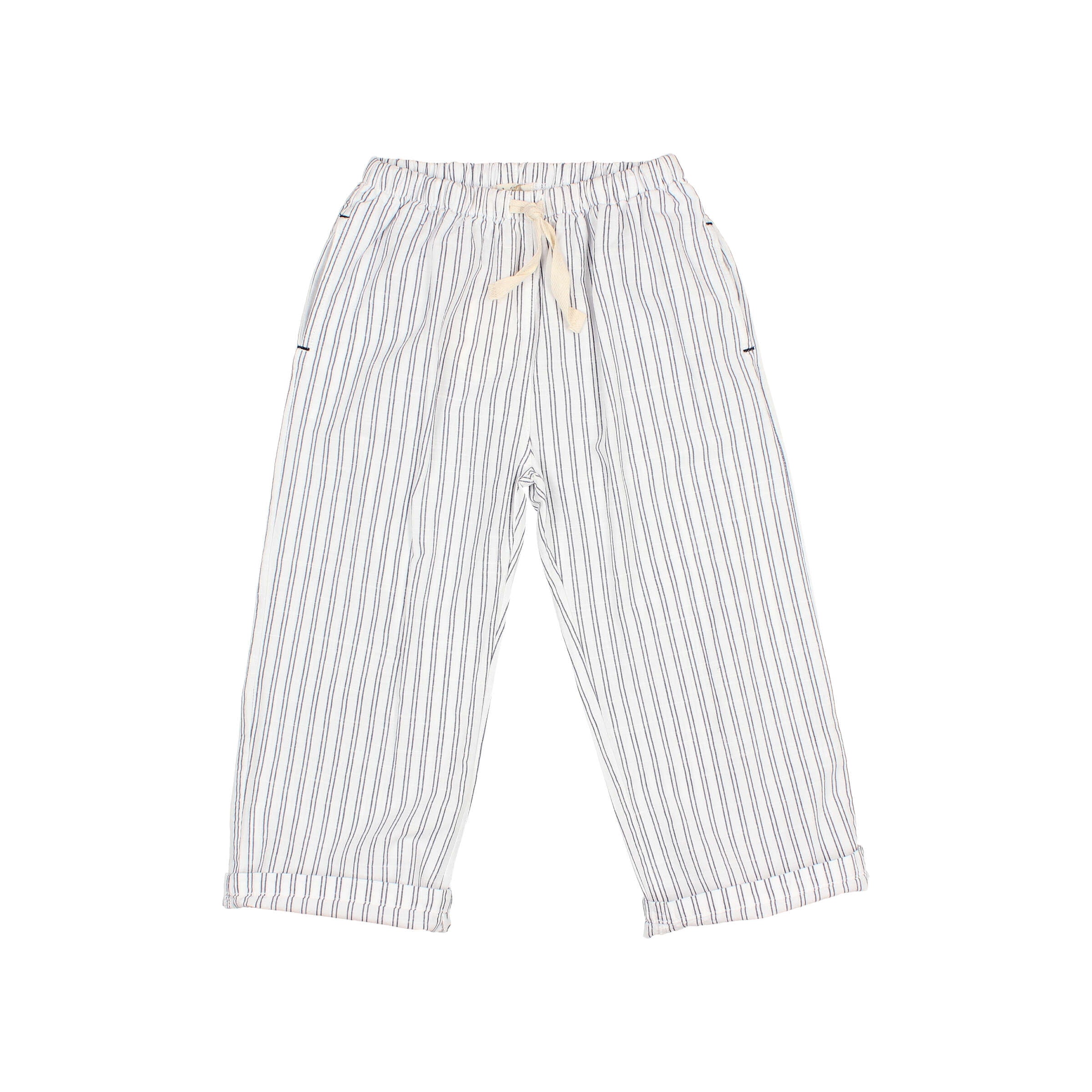 Buho - kids - stripes pants - white