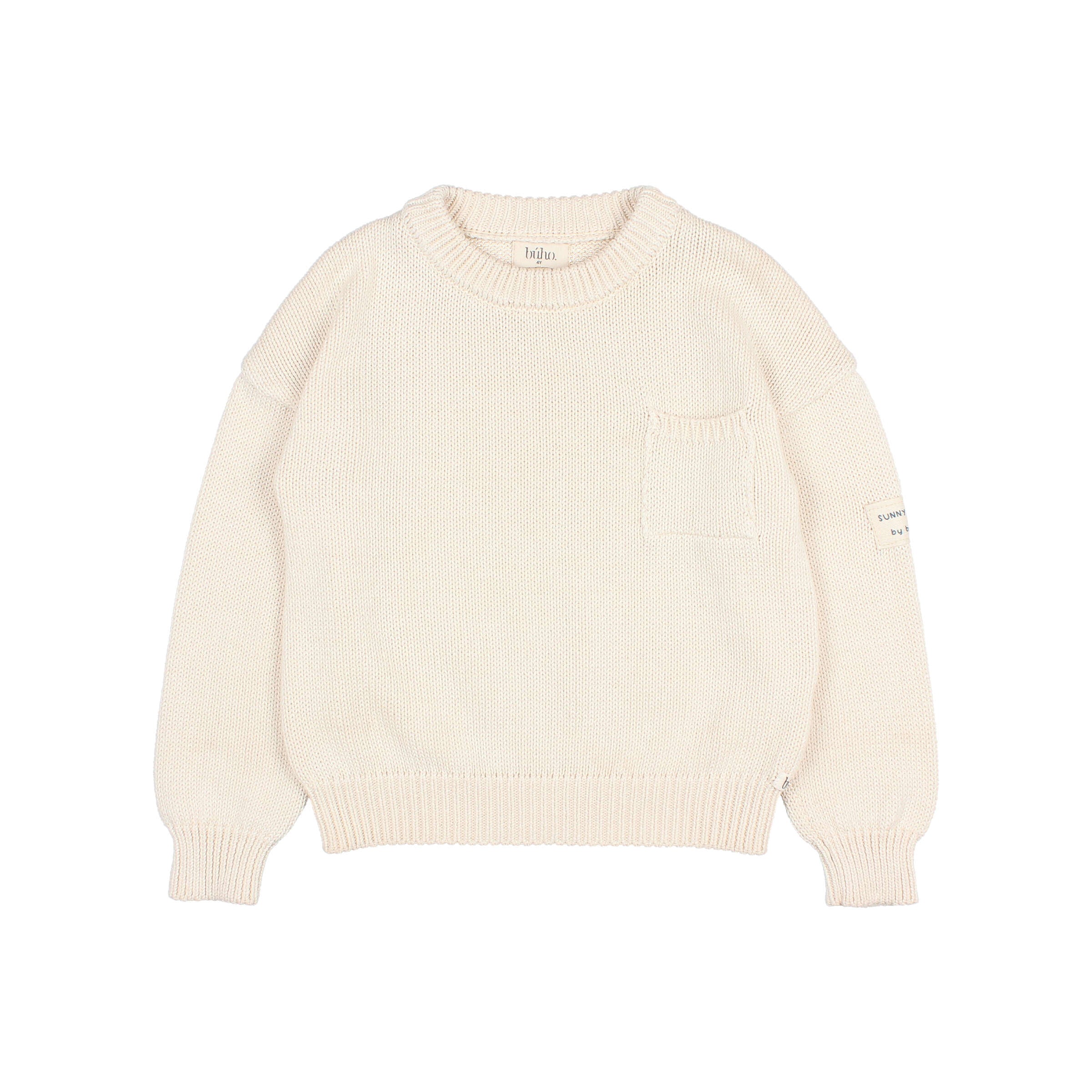 Buho - kids - cotton knit jumper - ecru