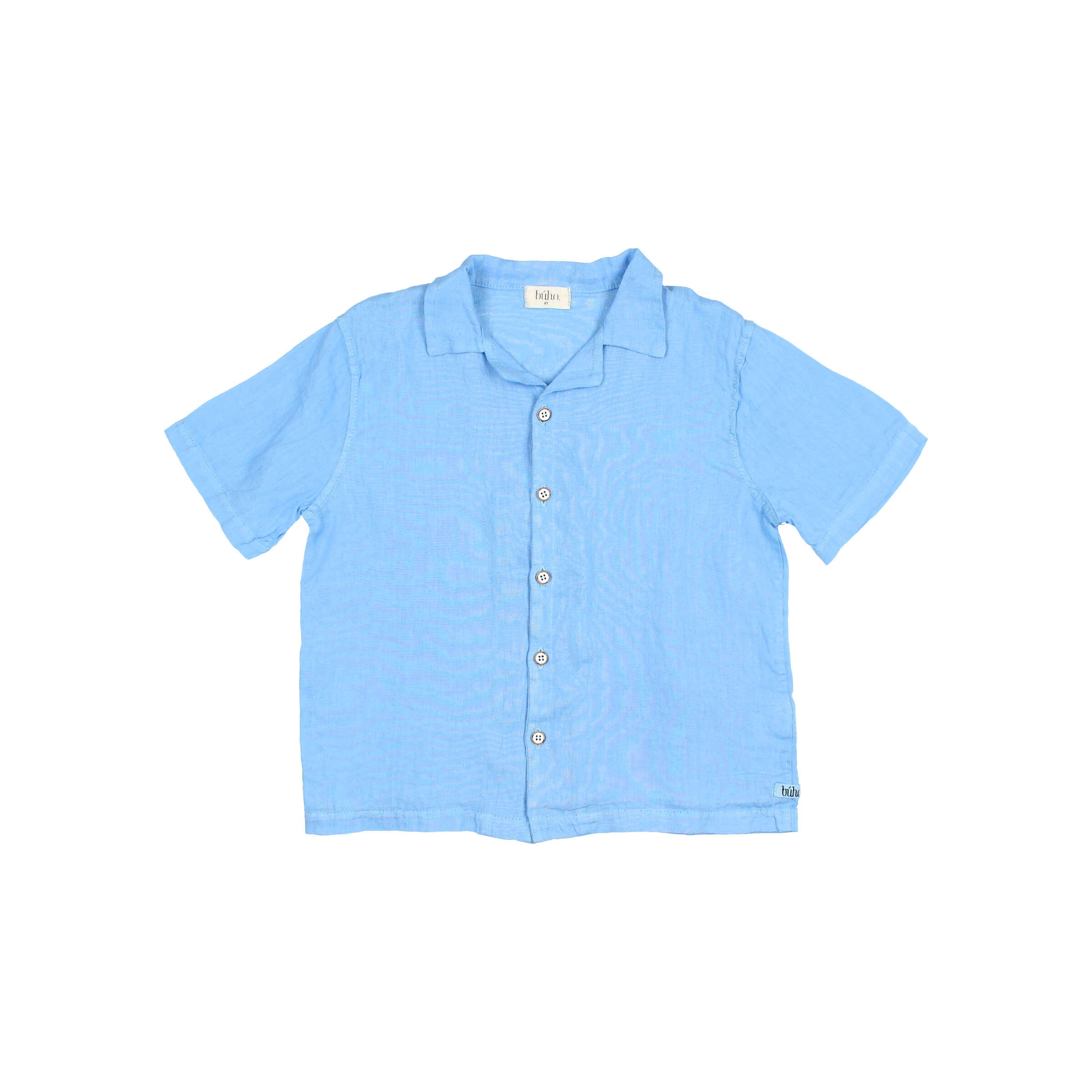 Buho - kids - linen shirt - provence blue