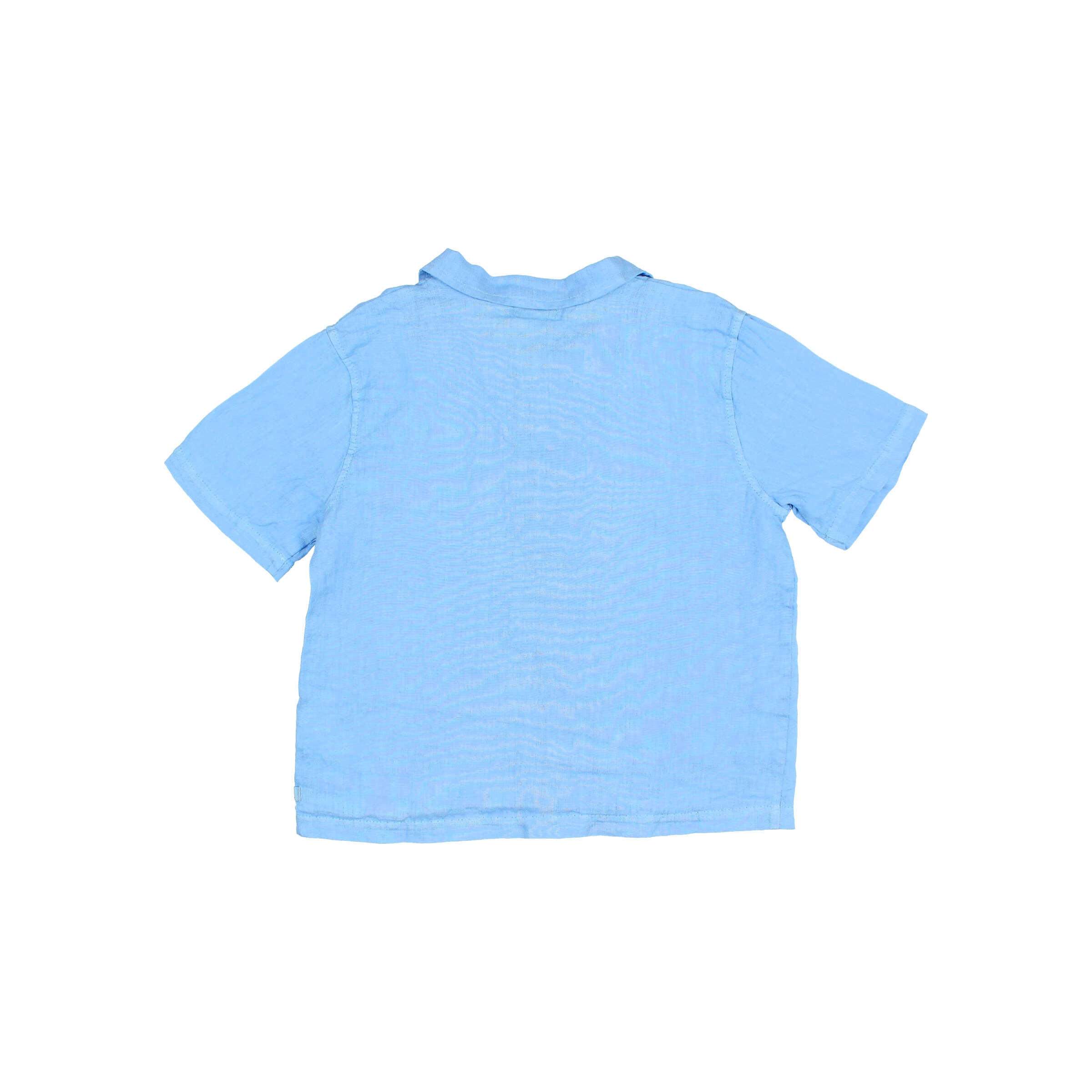 Buho - kids - linen shirt - provence blue