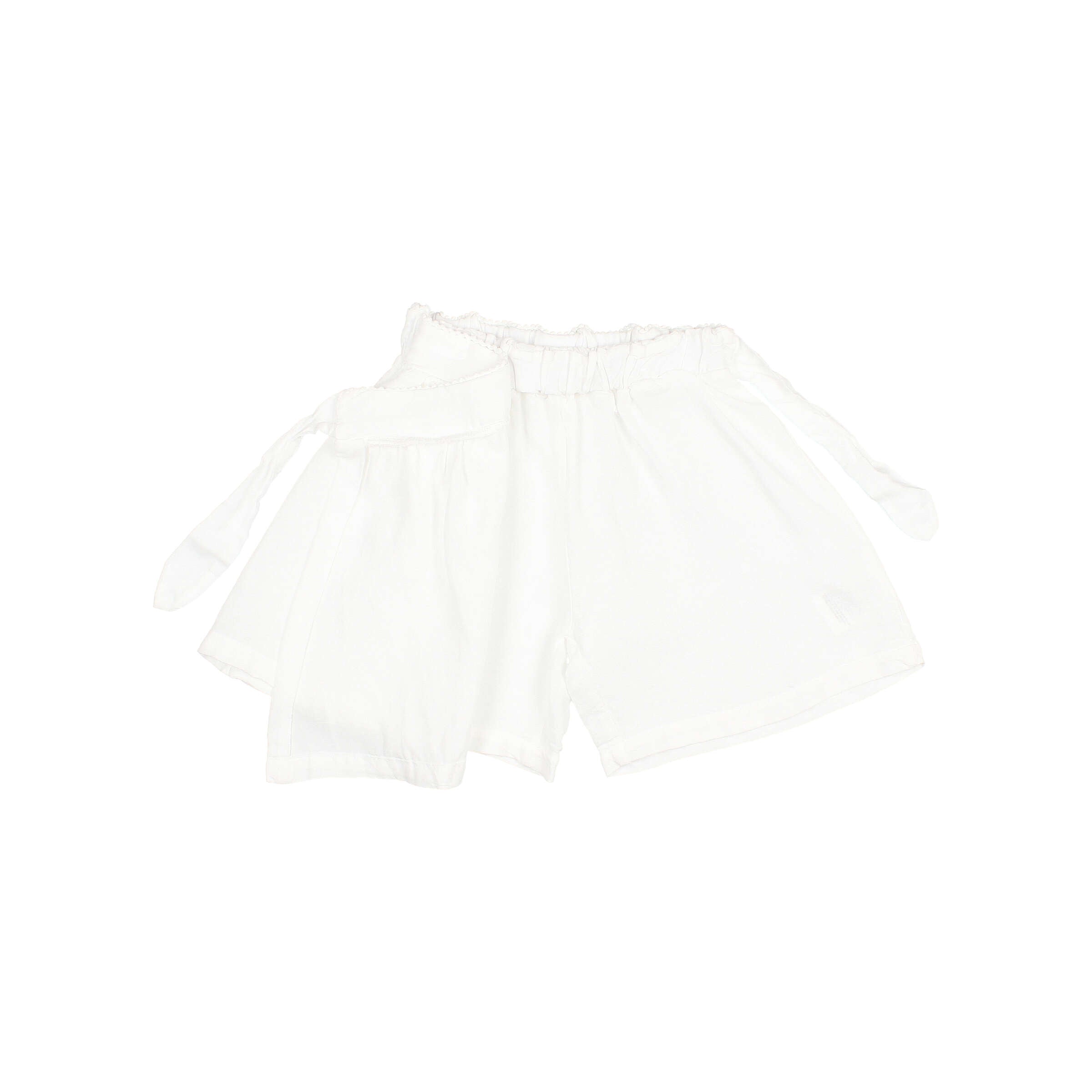 Buho - kids - fluid skirt shorts - white